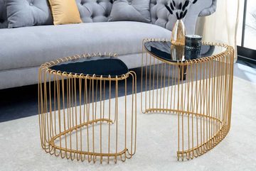 riess-ambiente Beistelltisch VARIATION 55cm gold / schwarz (Set, 2-St), Wohnzimmer · Metall · handmade · Nachttisch · Modern Design