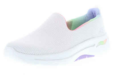 Skechers 124867/MLV Go Walk Arch Fit-Wild Energy White/Lavender Sneaker Können in der Waschmaschine gewaschen werden