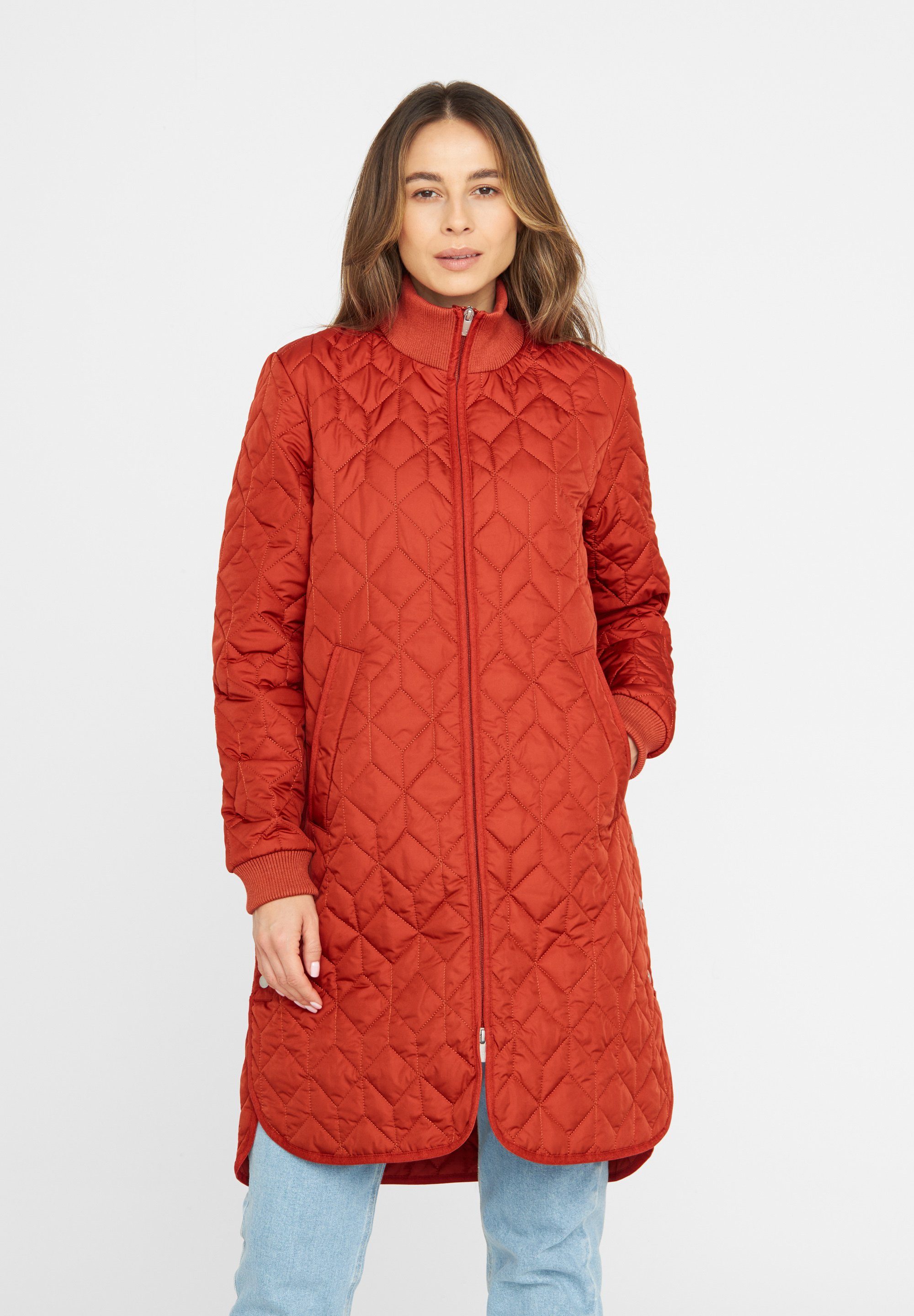 Jacobsen winddicht, Reißverschluss, brick Steppjacke red ART06 Wege Atmungsaktiv, Ilse 2 gesteppt