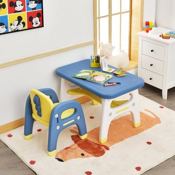 COSTWAY Kindersitzgruppe Kindertisch, Kindermöbel, (2-tlg), mit Stuhl