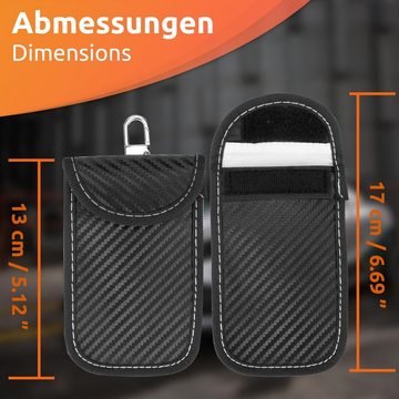 ECENCE Schlüsseltasche 1x Autoschlüssel Tasche Strahlenschutz-Tasche