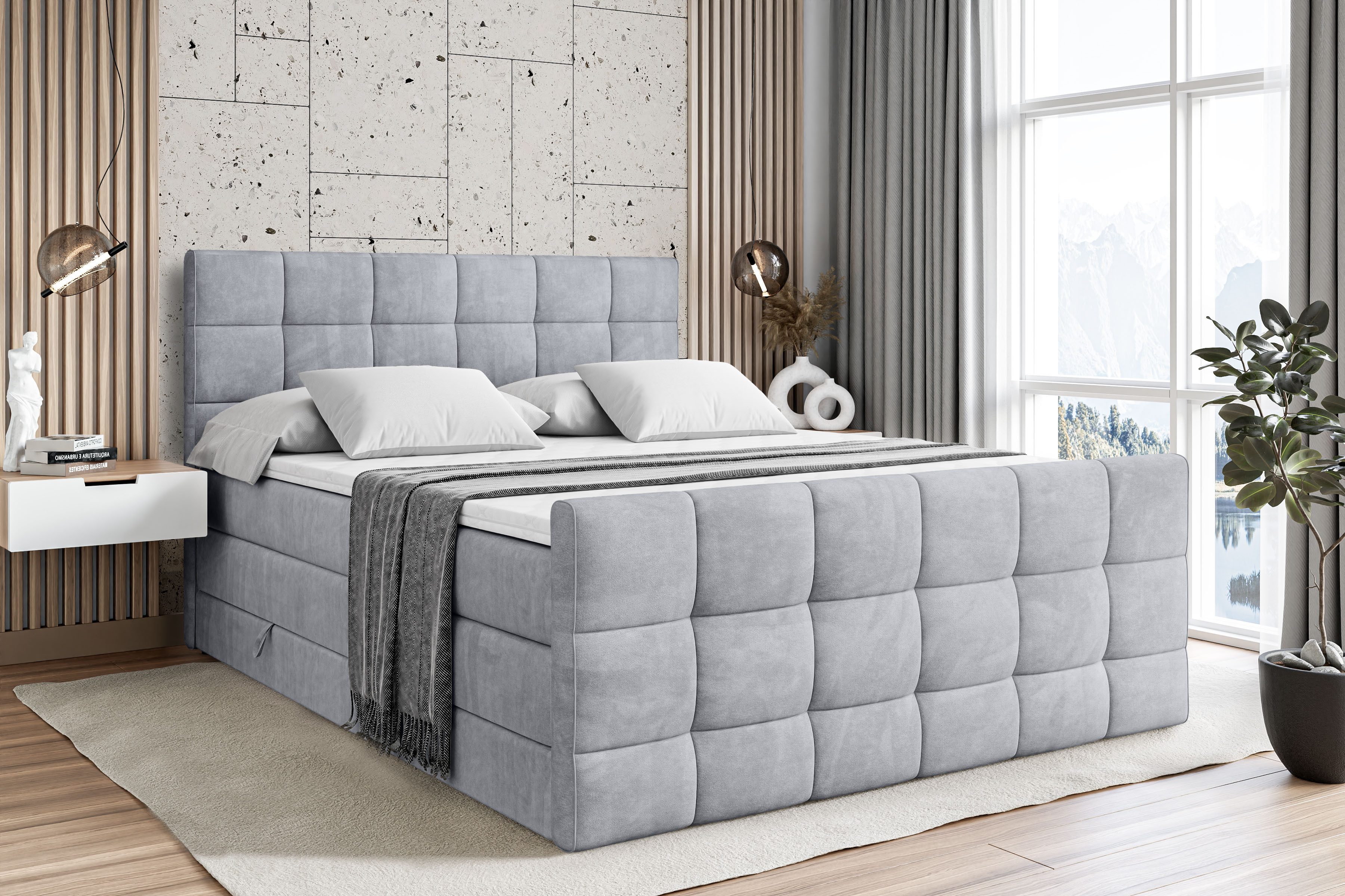 ALTDECOR Boxspringbett APO-Z KING (mit Matratze günstig online kaufen