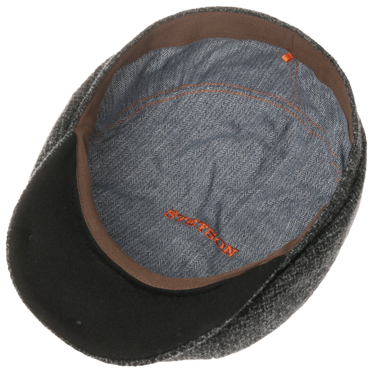 Stetson Flat Cap (1-St) Schirmmütze mit Schirm anthrazit