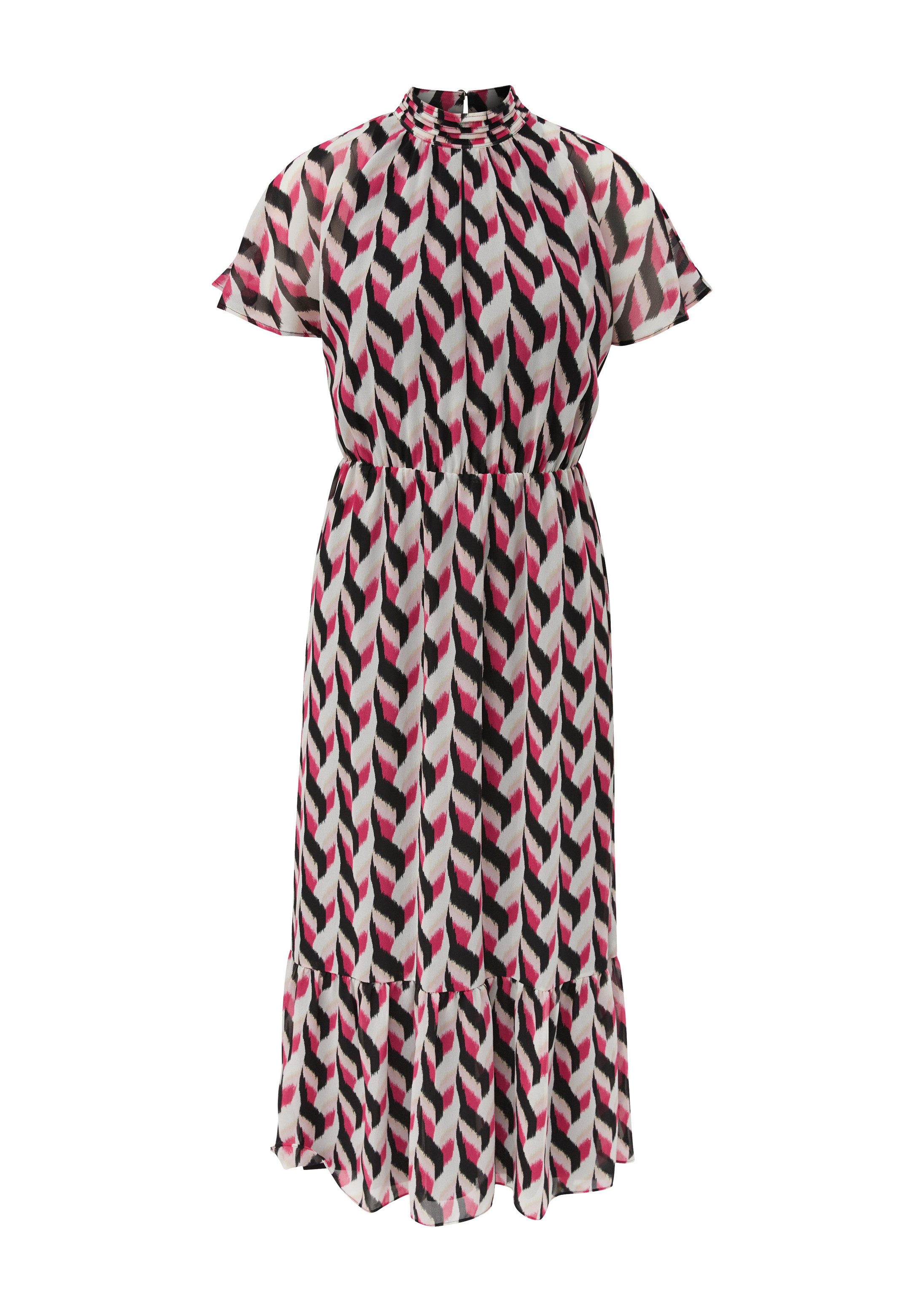 s.Oliver Maxikleid Kleid Maxikleid mit All-over-Print