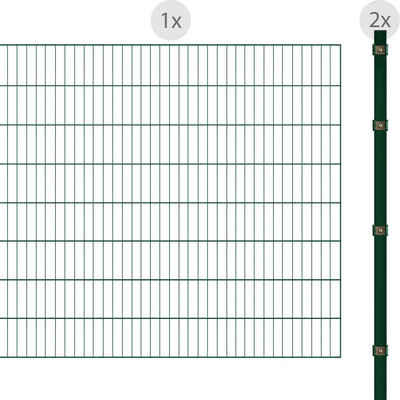 Arvotec Einstabmattenzaun ESSENTIAL 120 zum Einbetonieren, (Set), Zaunhöhe 120 cm, Zaunlänge 2 - 60 m