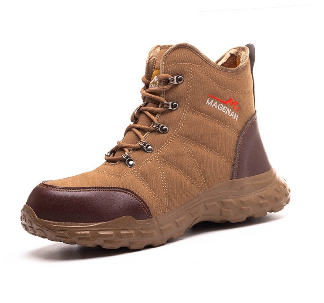 Refttenw Sicherheitsschuhe Herren Damen Hoch Arbeitsschuh wasserabweisend Sicherheitsstiefel Stahlkappe Schuhe