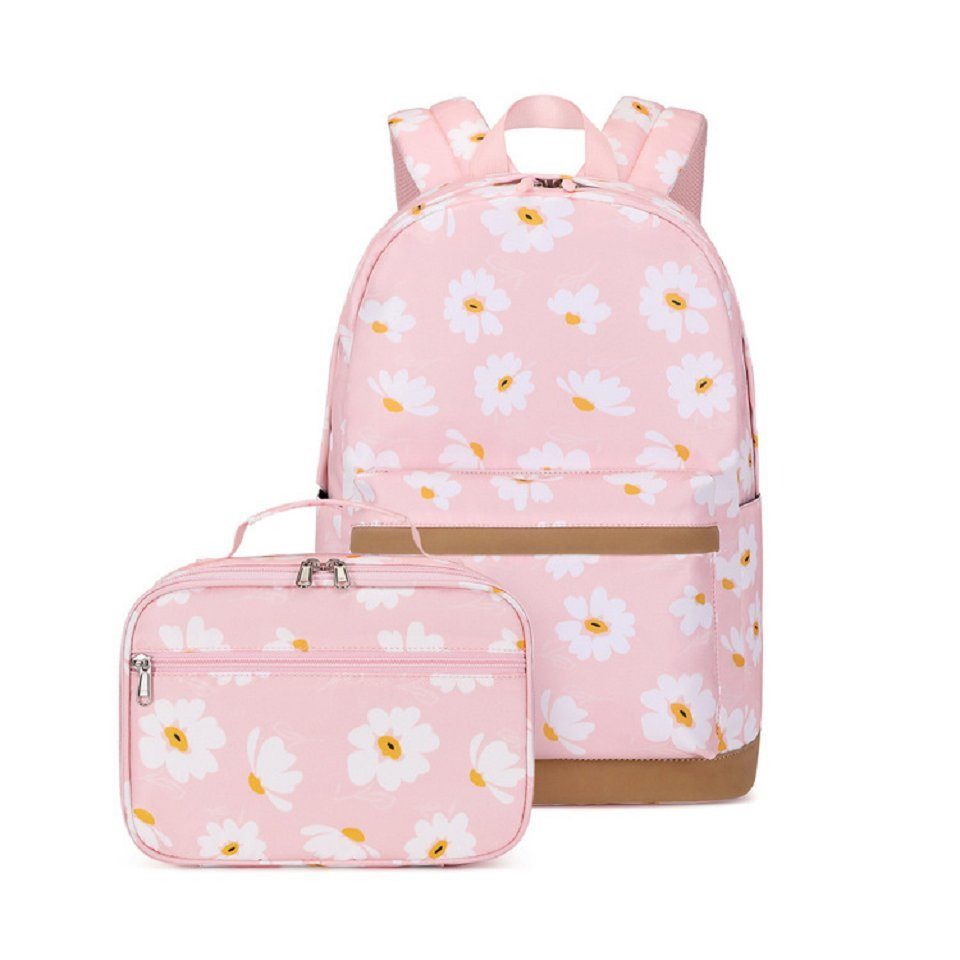 BUMHUM Schulrucksack Modischer großer Blumenrucksack: Schulterrucksack, mit hoher Kapazität, für Damen und den täglichen Gebrauch rosa
