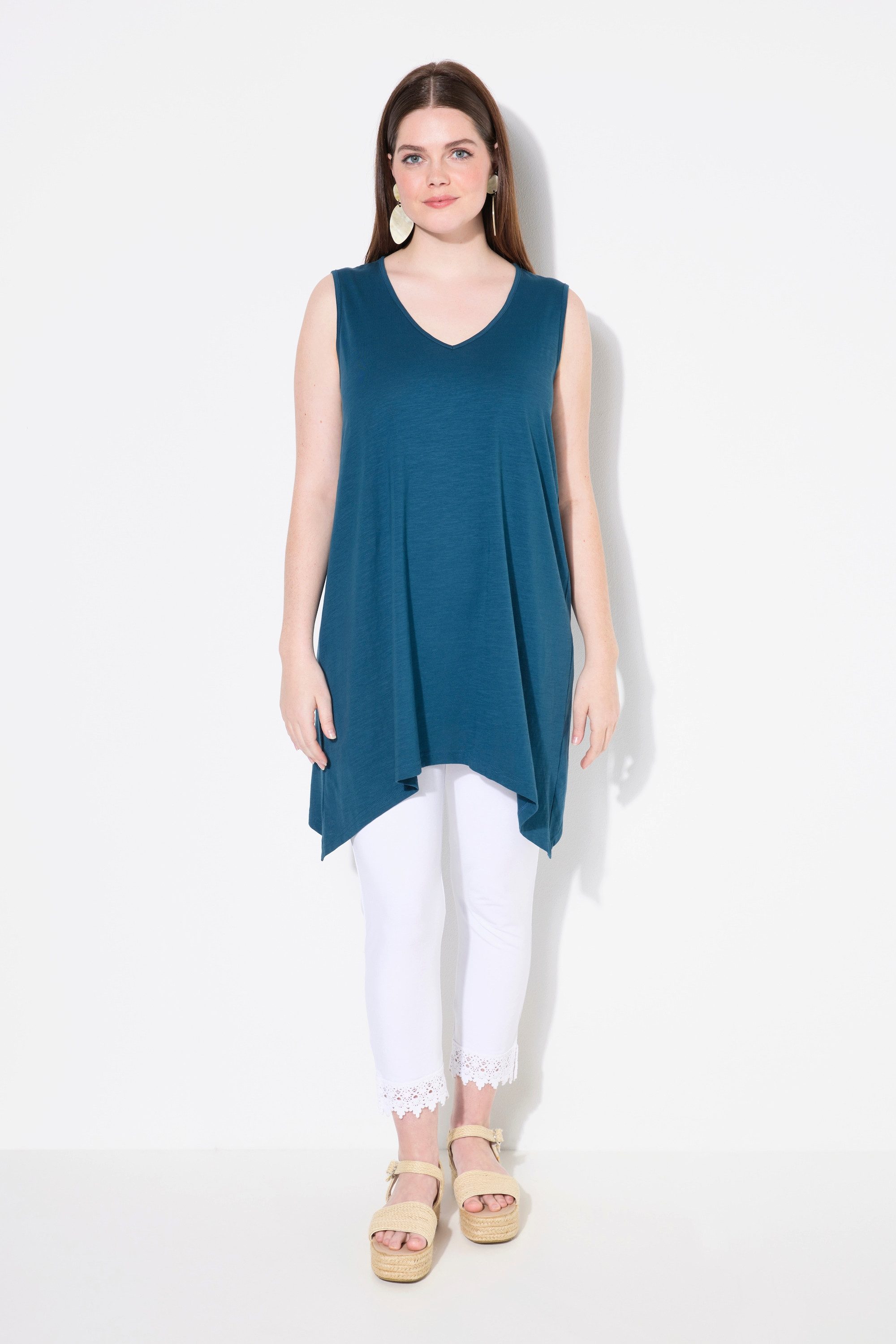 Ulla Popken Longshirt Longtop Zipfelsaum A-Linie günstig online kaufen