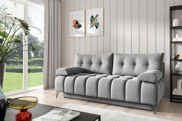 MOEBLO Schlafsofa BRODY, Sofa Couch für Wohnzimmer Polstersofa Sofagarnitur Wohnlandschaft mit Bettfunktion - (BxHxT): 197x93x100 cm, mit Schlaffunktion und Bettkasten