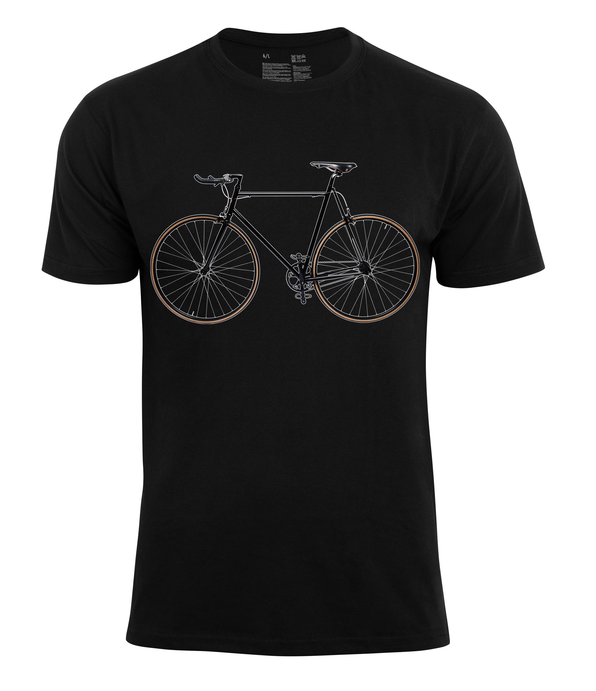 Fahrrad Prime® Cotton - Bike T-Shirt Schwarz