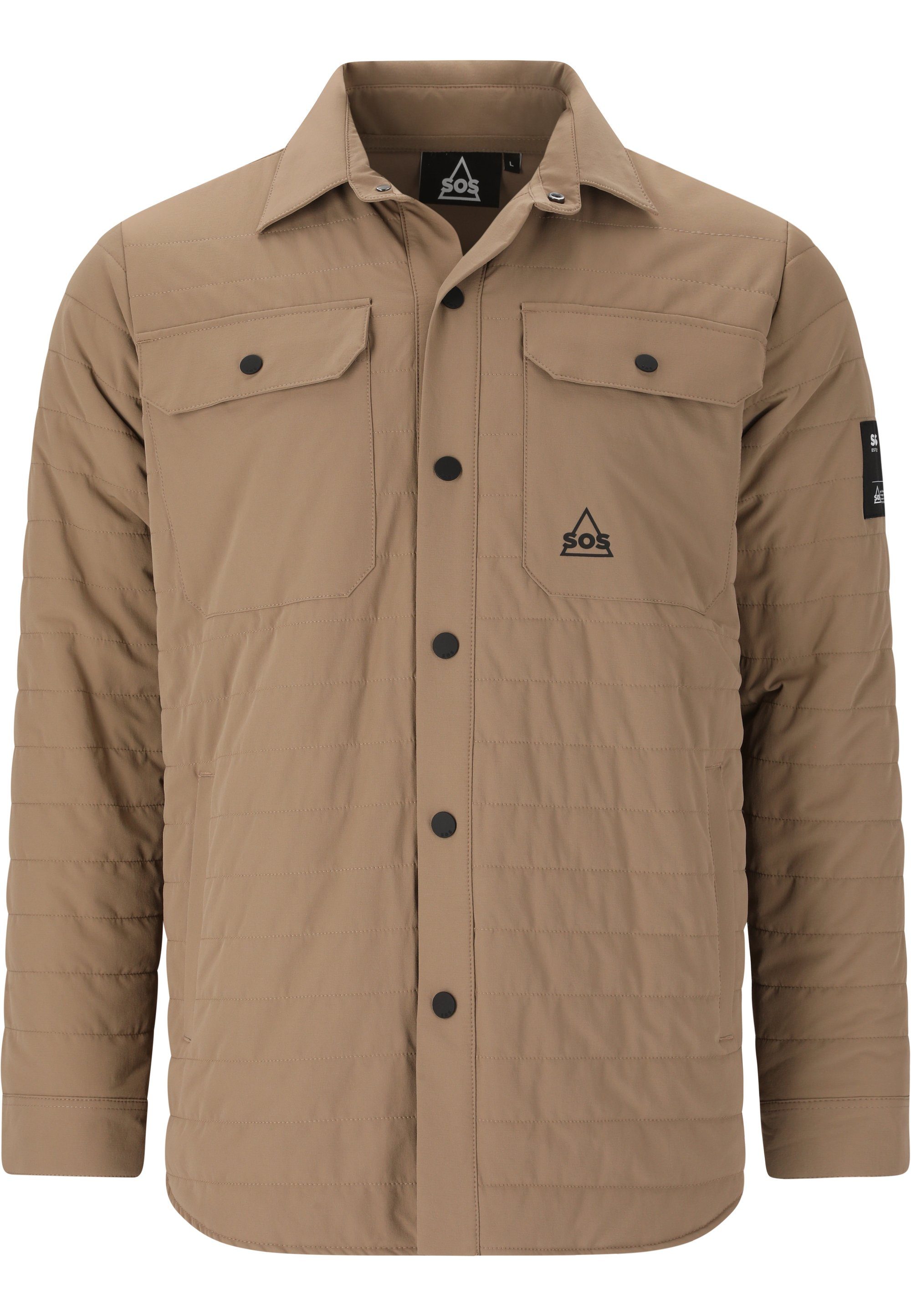 wasserabweisender Jackson Funktion mit hellbraun Outdoorjacke SOS