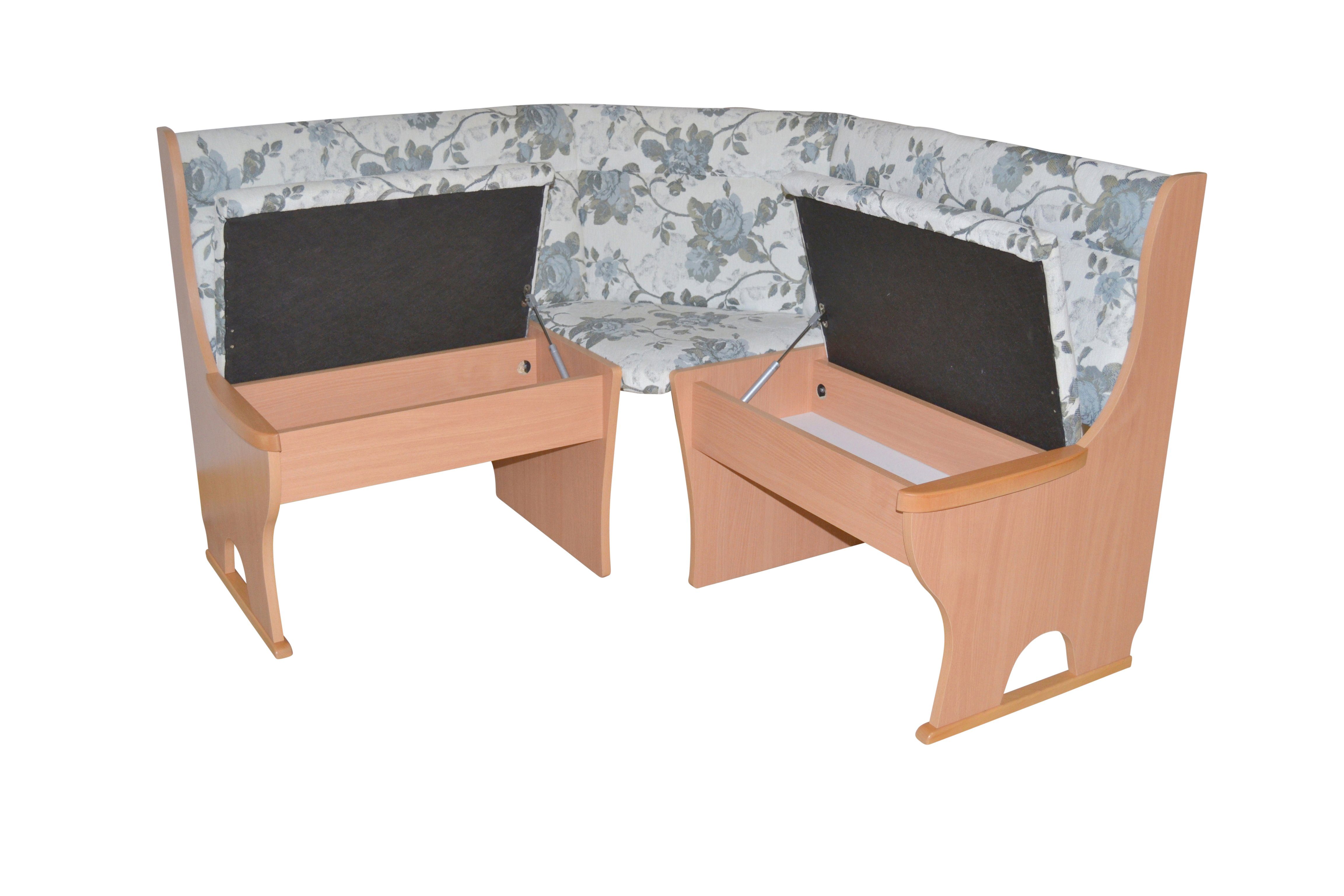 Buche-Nachbildung (Mit cm) 125x125 Stauraumfunktion cremefarben Anja den Stellfläche Sitzflächen, | moebel-direkt-online unter Eckbank