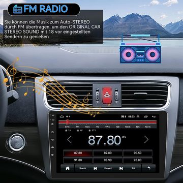 Hikity Android 2 DIN 9 Zoll Touchscreen GPS Mirror Link mit Rückfahrkamera Autoradio (1+16G, Bluetooth WiFi FM)