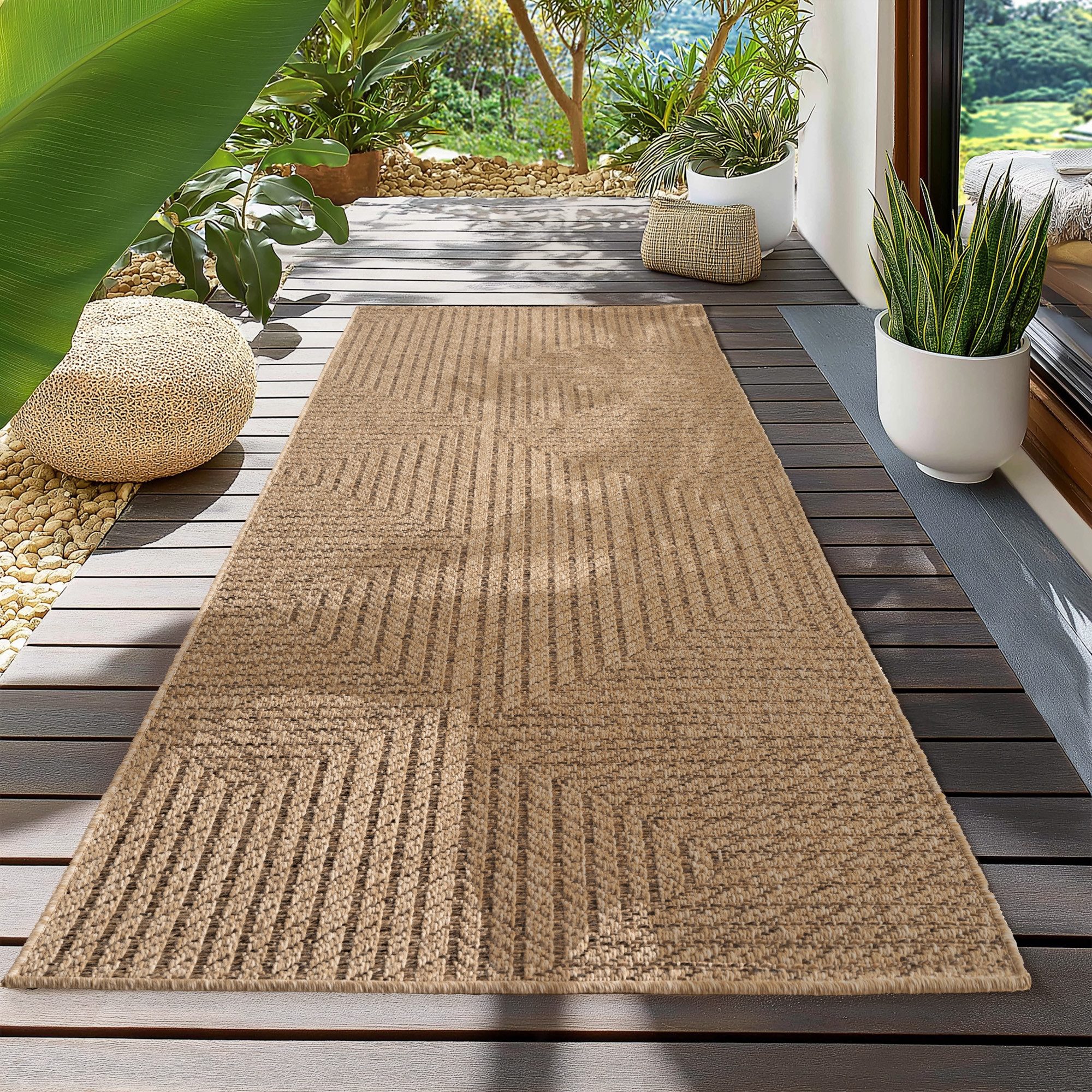 Teppium Teppich Natürlicher Jute-Optik Outdoor-Stil, Rechteckig, günstig online kaufen
