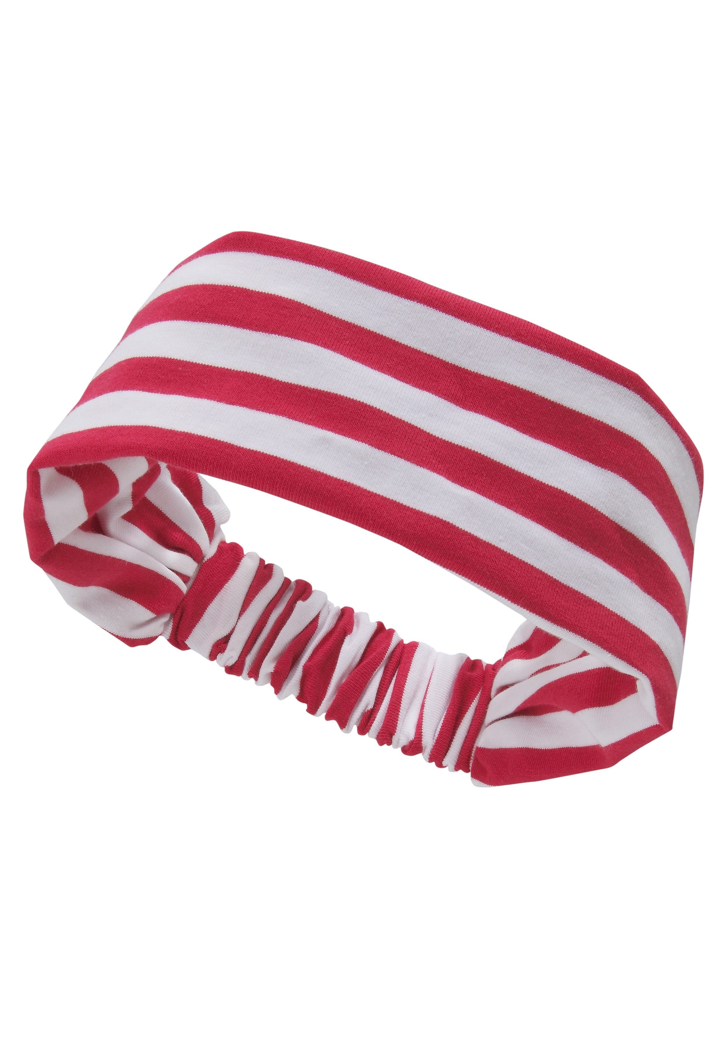 maritim rot-weiß Kleid, & Haarband (Set, geringelt 3-tlg) Leggings Capri Haarband KIDSWORLD und