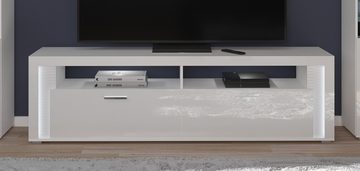 MCA furniture Wohnwand Wohnwand Wohnkombination 1 Skylight, weiß Hochglanz, 4-teilig, LED, (4-St)