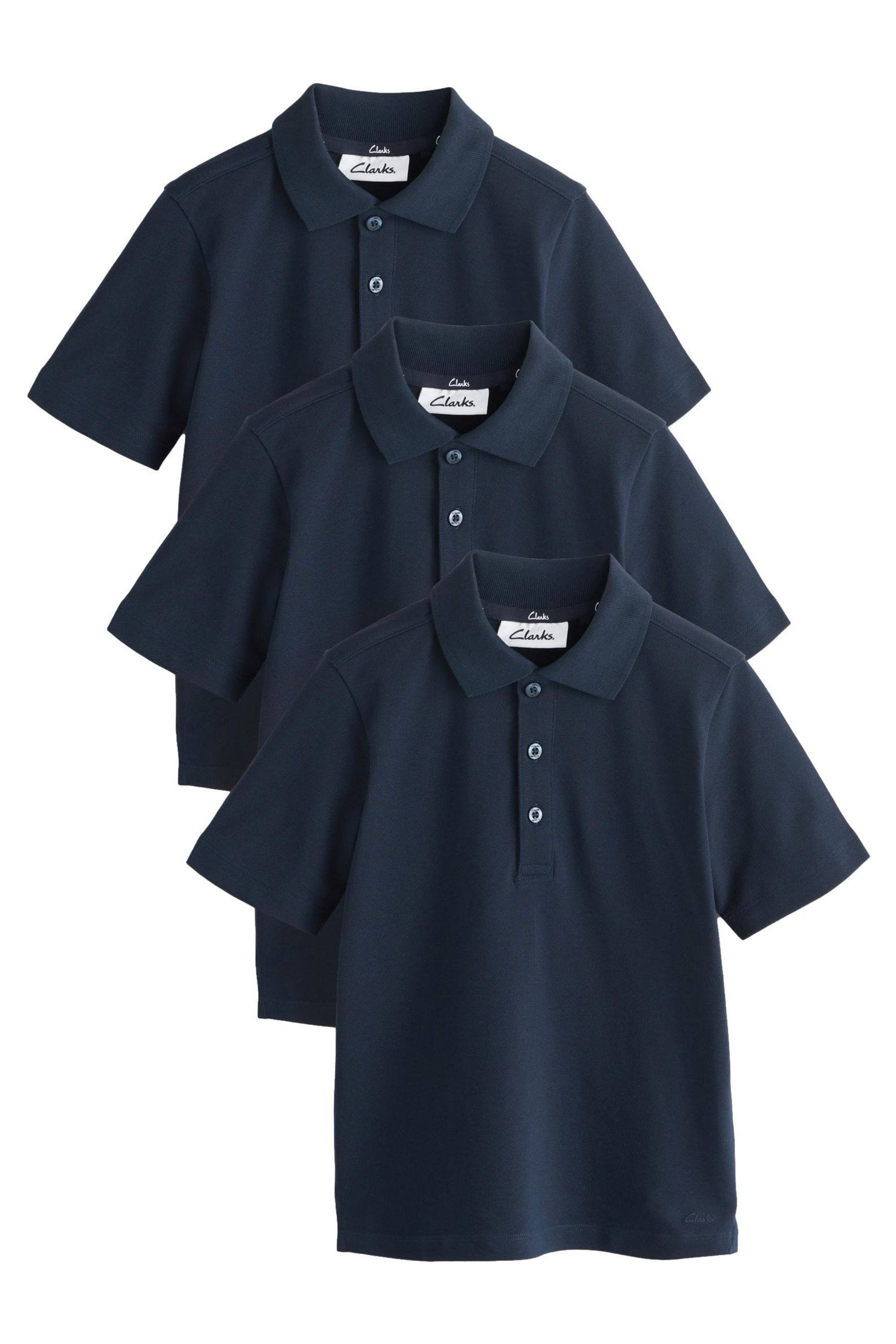 Poloshirt Clarks Kurzarm-Poloshirts im 3er-Pack