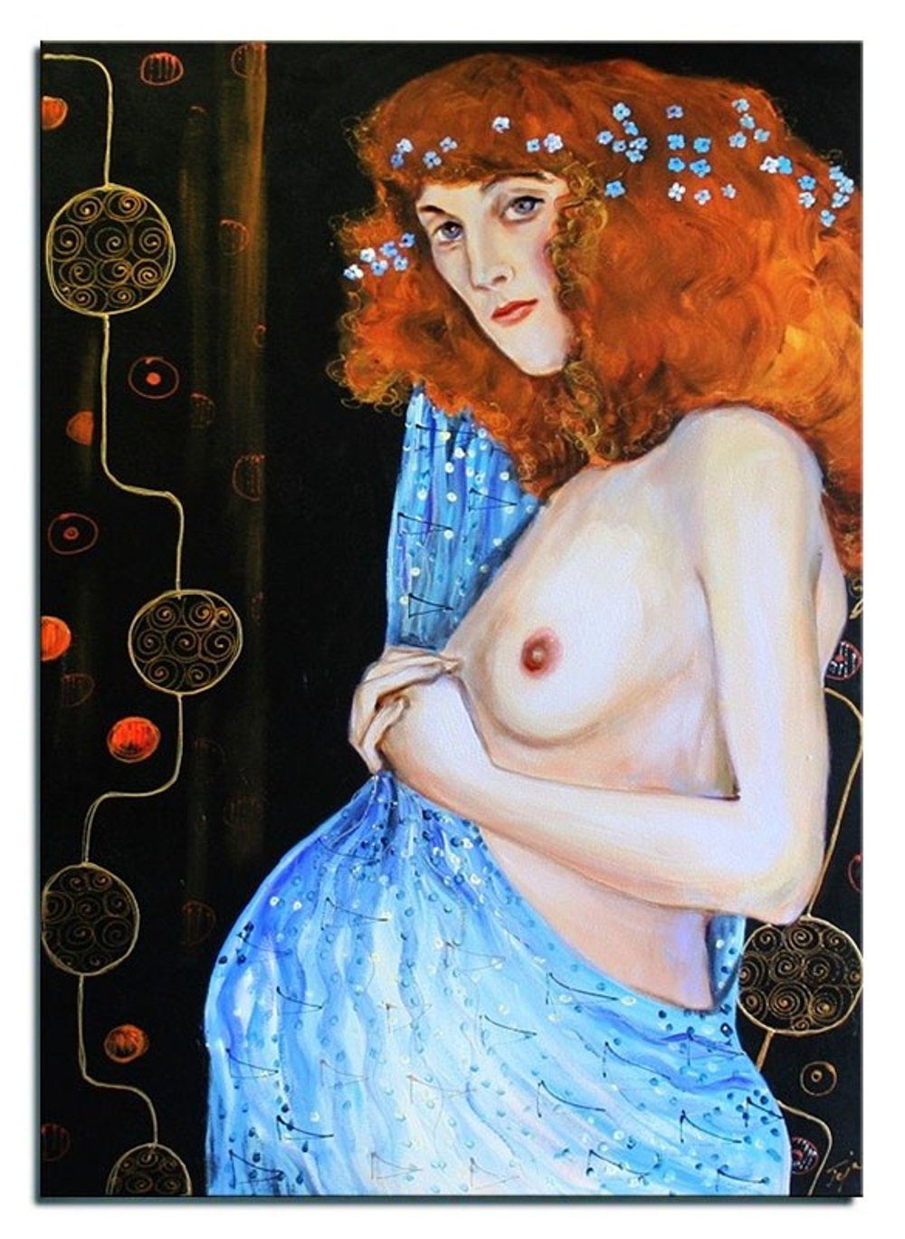 ein Gustav JVmoebel Bild »G06792«, Klimt jedes handgearbeitet Gemälde Unikat,