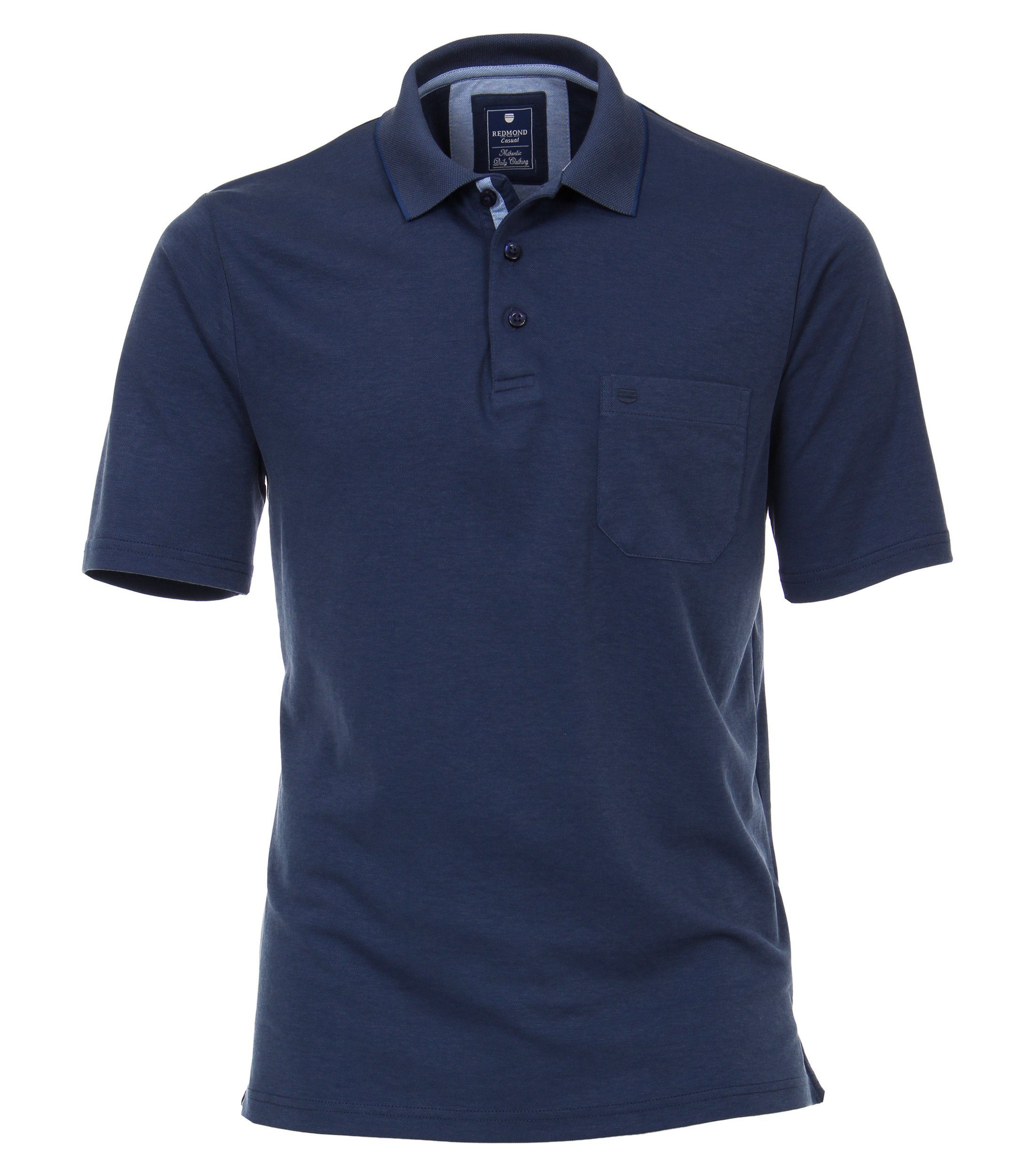 Redmond Poloshirt uni 100 blau