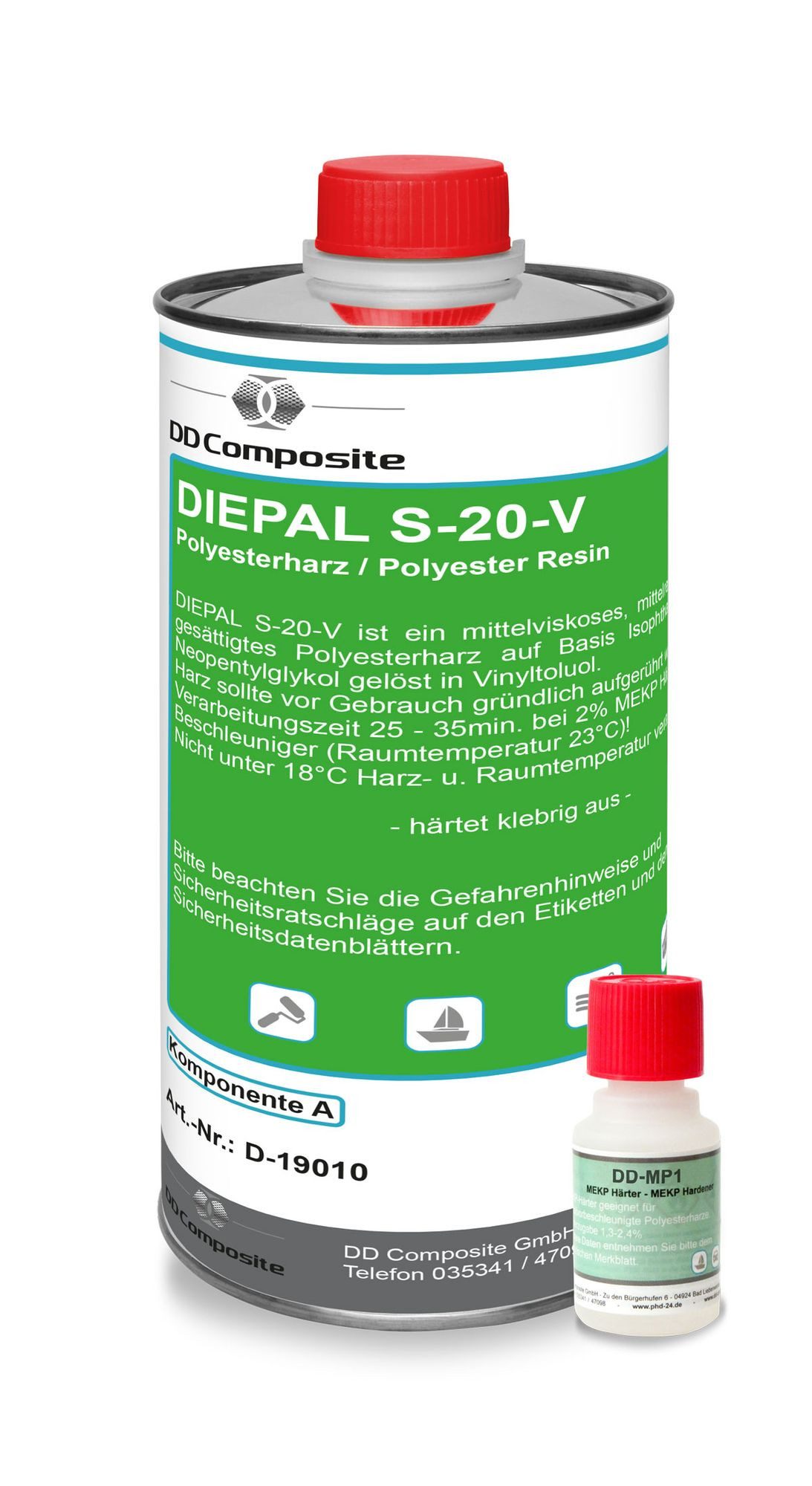 DD Composite Kunstharz 1kg DIEPAL S-20-V + 20g Härter