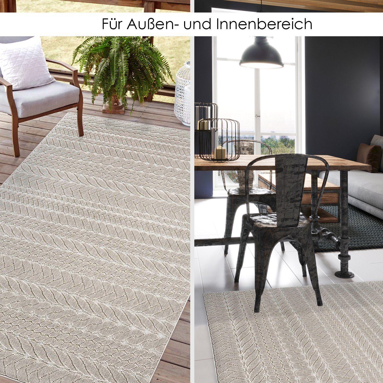 Rikmani Outdoorteppich Outdoor Teppich SAW, FRAME, BRAID