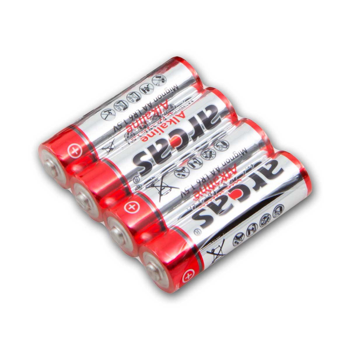 Arcas Mignon-Batterie 32+4 Pack, Alkaline 1,5V, AA/LR06 Batterie
