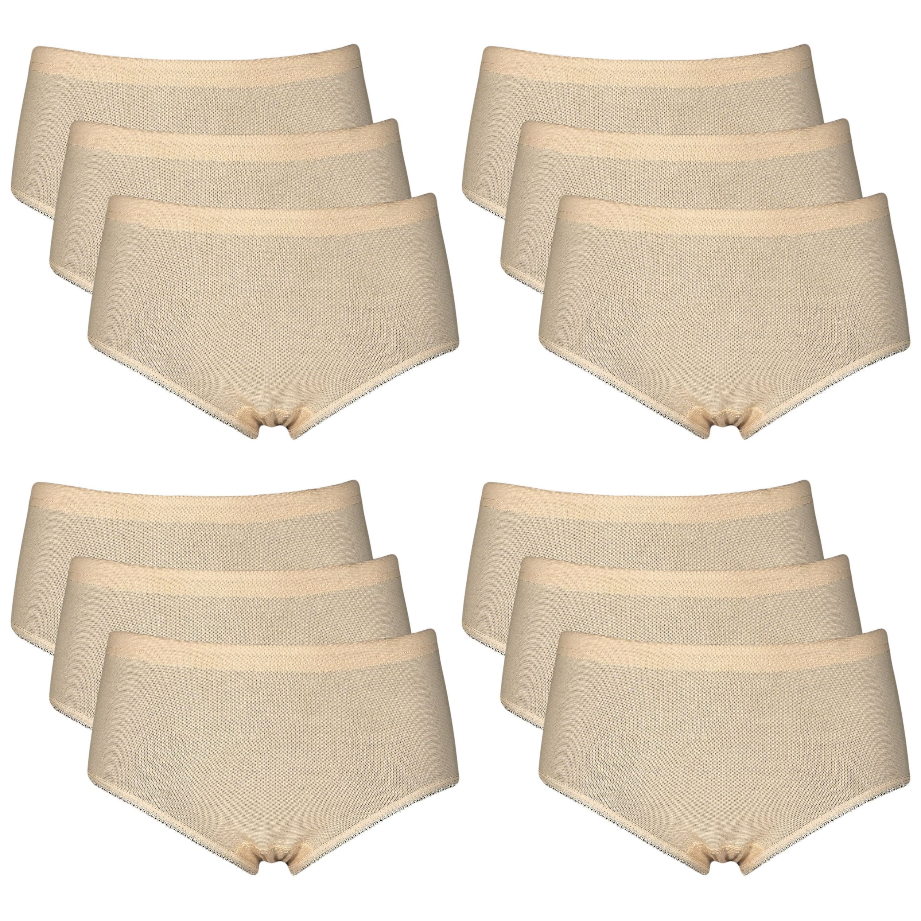 Hüftslip 6er Set Damen Slips Hüftslip Unterwäsche Unterhosen Baumwolle