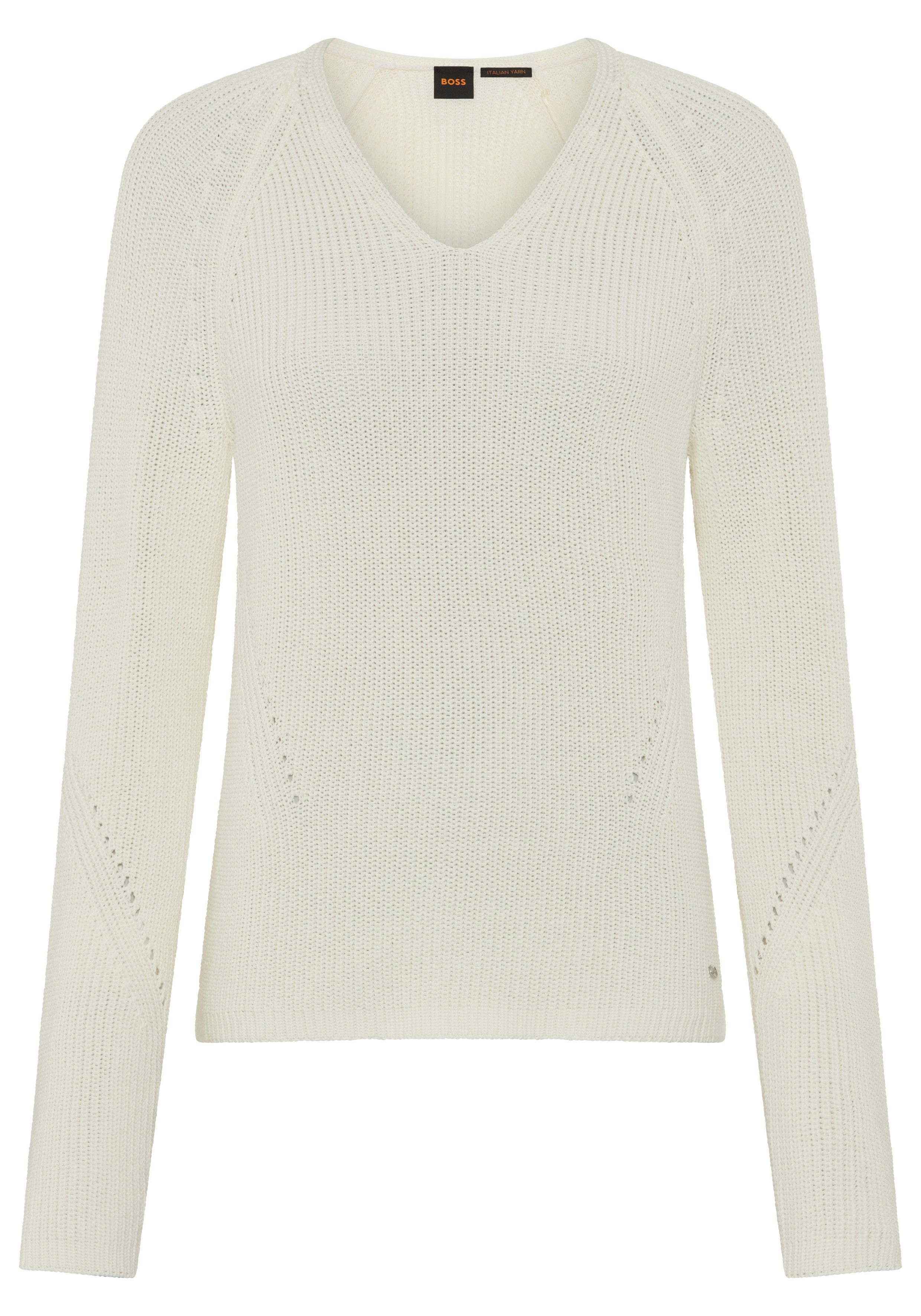 BOSS ORANGE Strickpullover Fardellina Premium Damenmode aus reiner Baumwolle