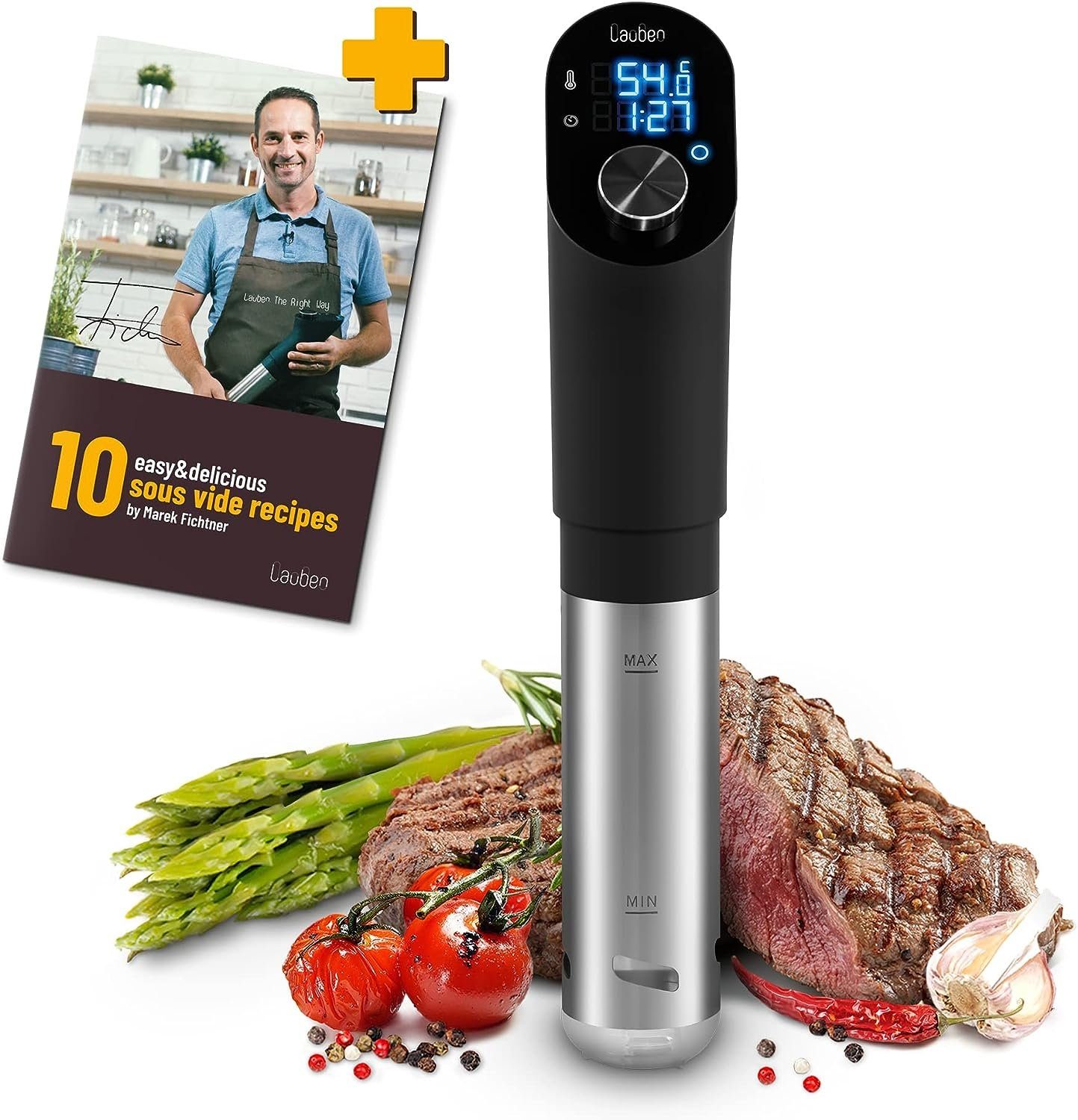 Lauben Sous-Vide Stick SV01, Präzisionskochtopf, Vakuumgarer, Ready-to-use Packung