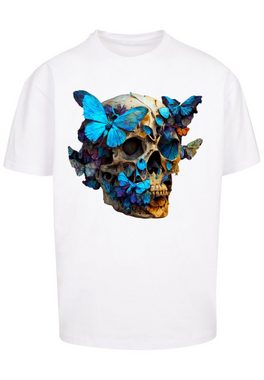 F4NT4STIC T-Shirt Schmetterling Skull OVERSIZE TEE Print