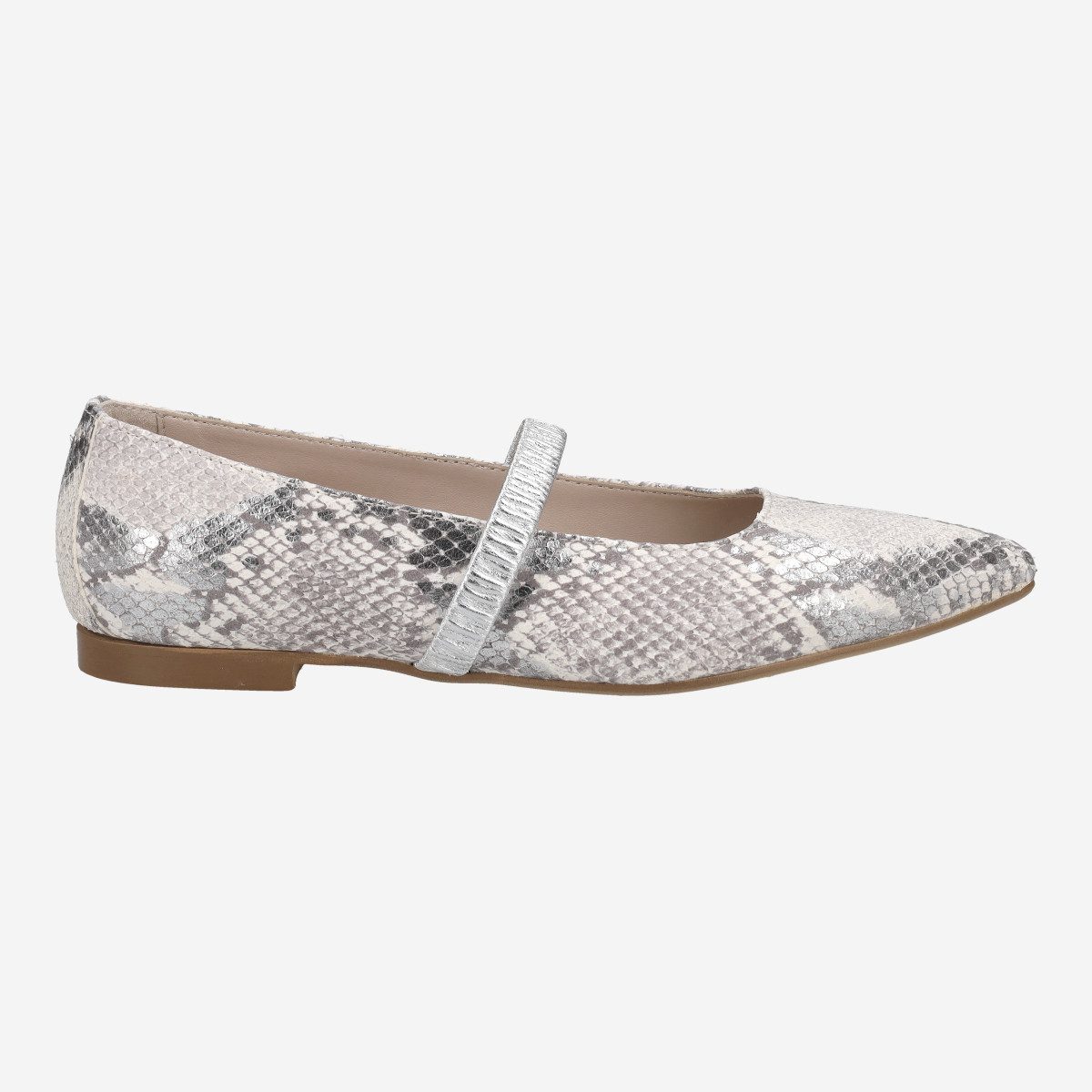 Lüke Schuhe BO18 ARGENTO, Ballerina in Silber für Damen Ballerina