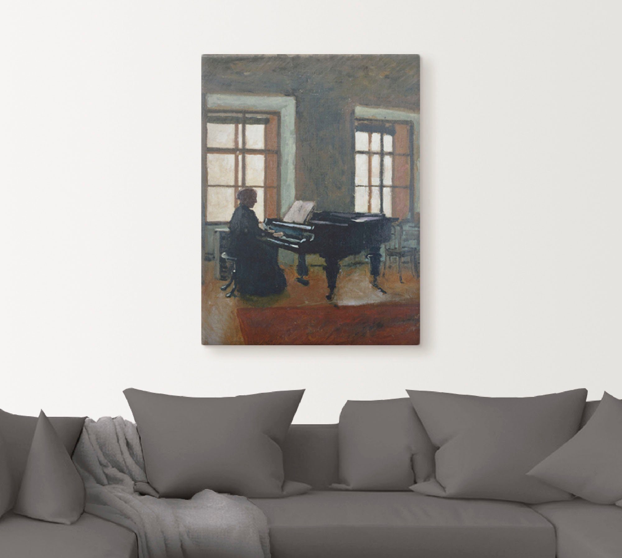 Artland Leinwandbild Am Klavier. 1910, Instrumente (1 St), auf Holzrahmen gespannt