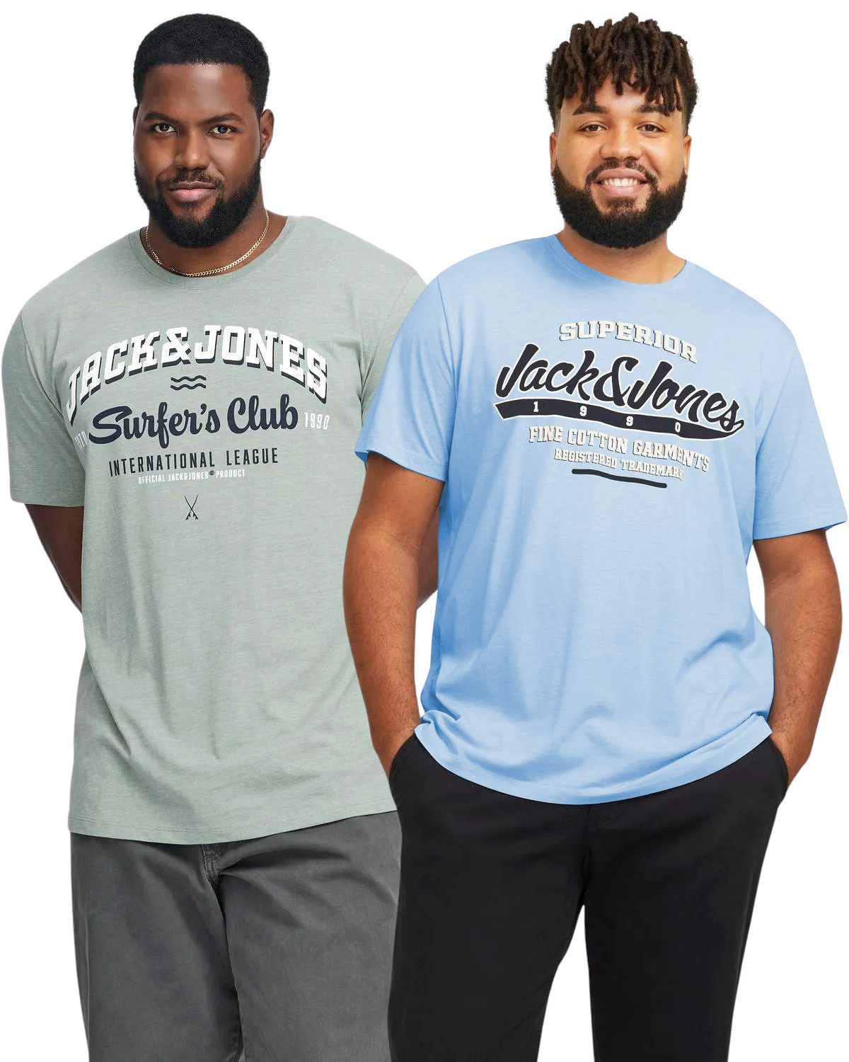 Jack & Jones PlusSize Print-Shirt (2er-Pack) günstig online kaufen