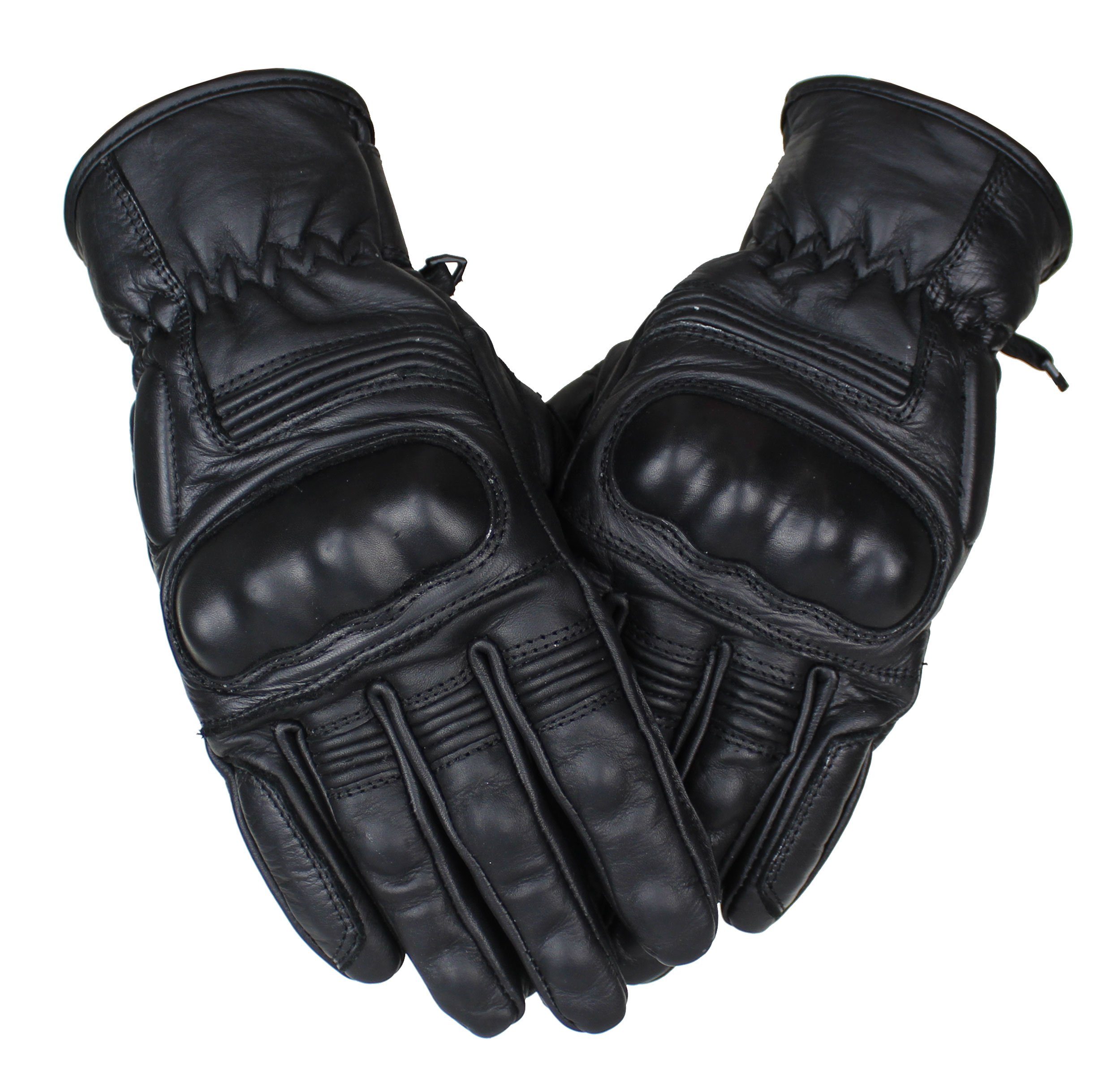 Motorrad (mit Custom in Funktion hervorragendem Speeds Schwarz Handschuhe Biker Motorradhandschuhe Grip) Touchscreen Handschuhe Schwarz + Vintage Leder Alpha