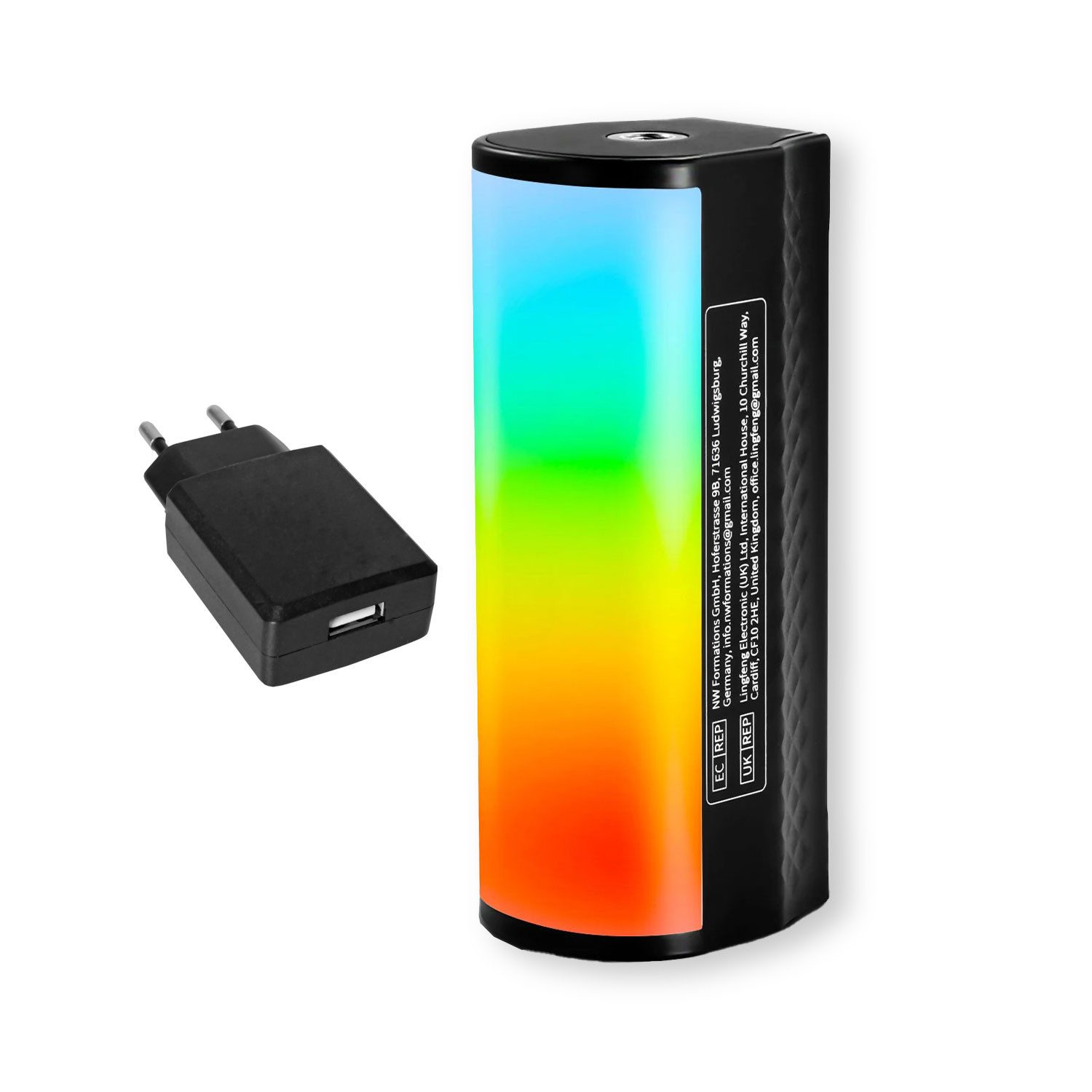 Neewer Videoleuchte Neewer Dauerlicht TL98C magnetisches RGB Hand-Stablicht mit Netzteil, Vorteils-Set mit Netzteil