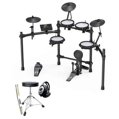 Nux E-Drum DM-210 elektrisches Schlagzeug,Komplett Set, Inkl Zubehör Set