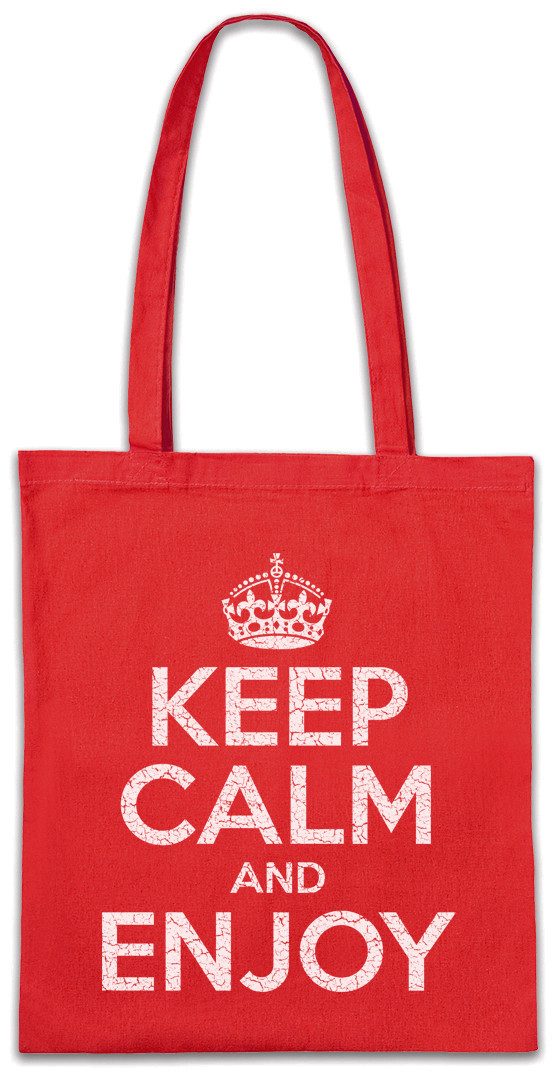 Urban Backwoods Beuteltasche Keep Calm And Enjoy Stofftasche Happy Glücklich Positive Positiv Glück (1-tlg), Luck Lucky Life Don´t