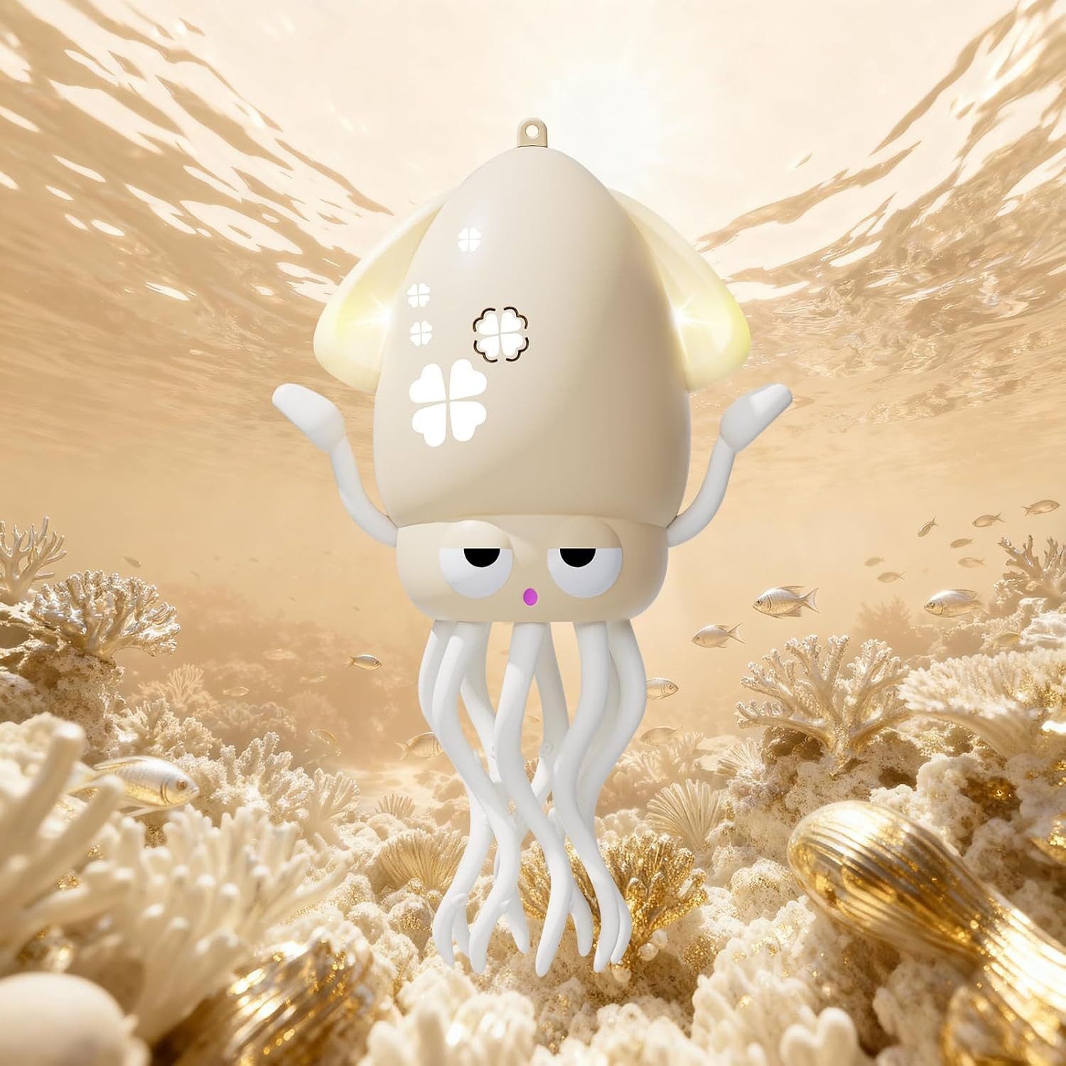 FELIXLEO Lernspielzeug Tanzender krabbelnder Oktopus LED Musik interaktives Spielzeug Weiß (1-St)