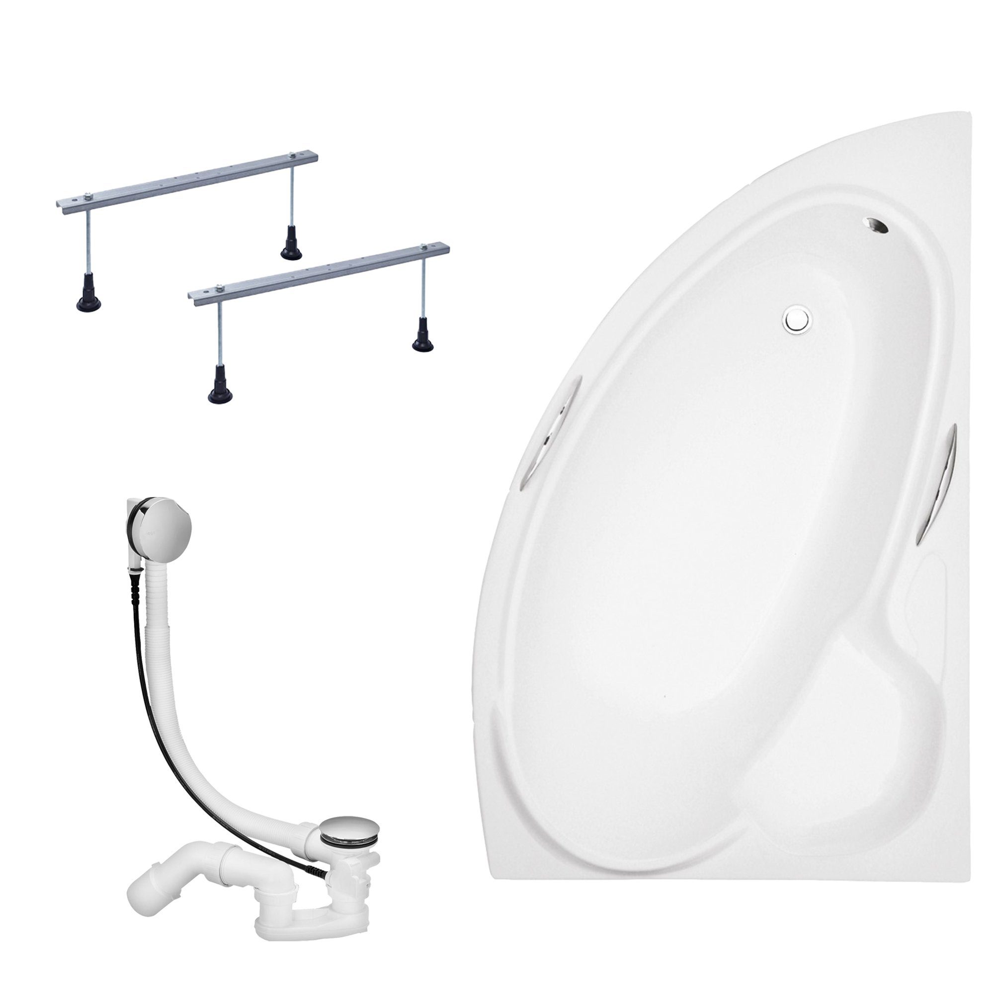 Thumbnail - KOLMAN Badewanne Eckbadewanne Bianka 150x95, (Links/Rechts), Ablaufgarnitur & Füße GRATIS