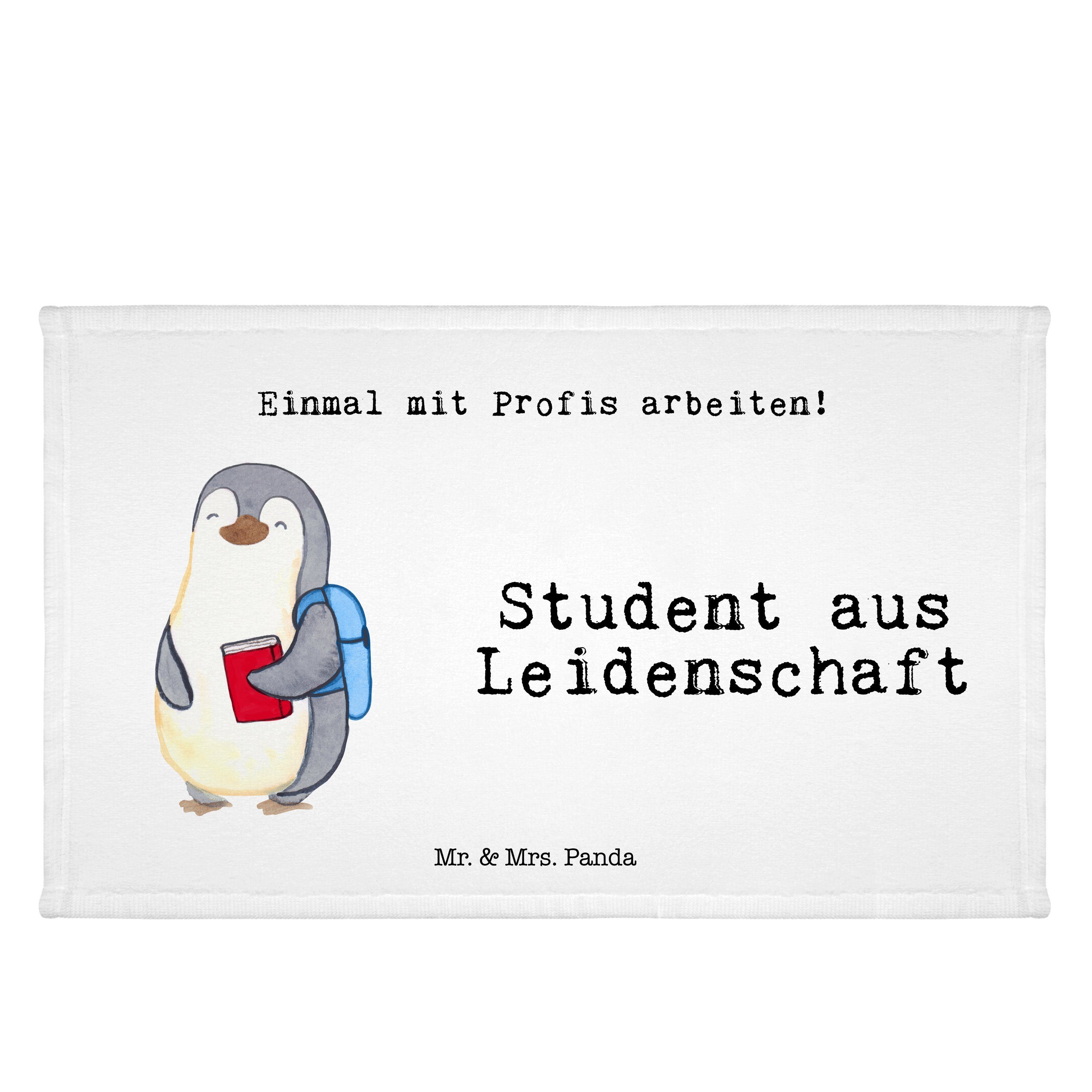 (1-St) - Geschenk, Frottier, Panda Handtuch Mr. & Leidenschaft - Handtuch, Student aus Mrs. Sport Weiß