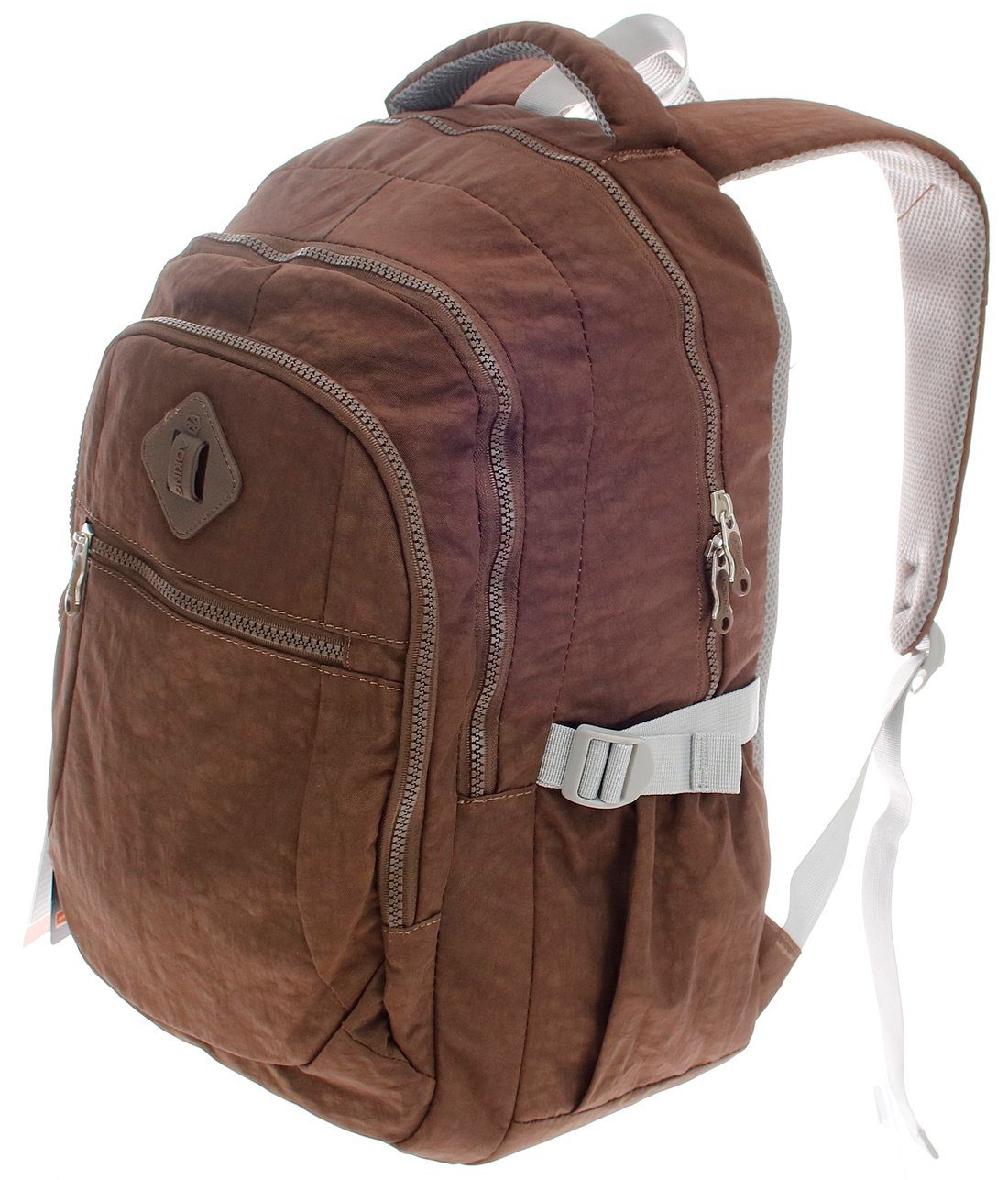 SHG Freizeitrucksack Rucksack Outdoorrucksack braun Schulrucksack Sport (Braun, Crinkle)
