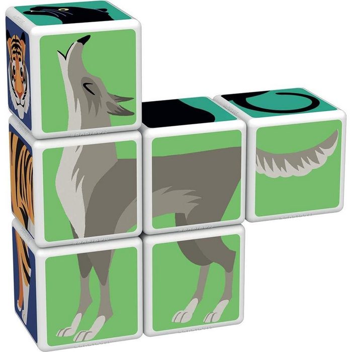 Geomag™ Magnetspielbausteine Magicube Jungle Animals 6 Magnetwürfel Tiere Dschungeltiere magnetische Würfel Würfelpuzzle