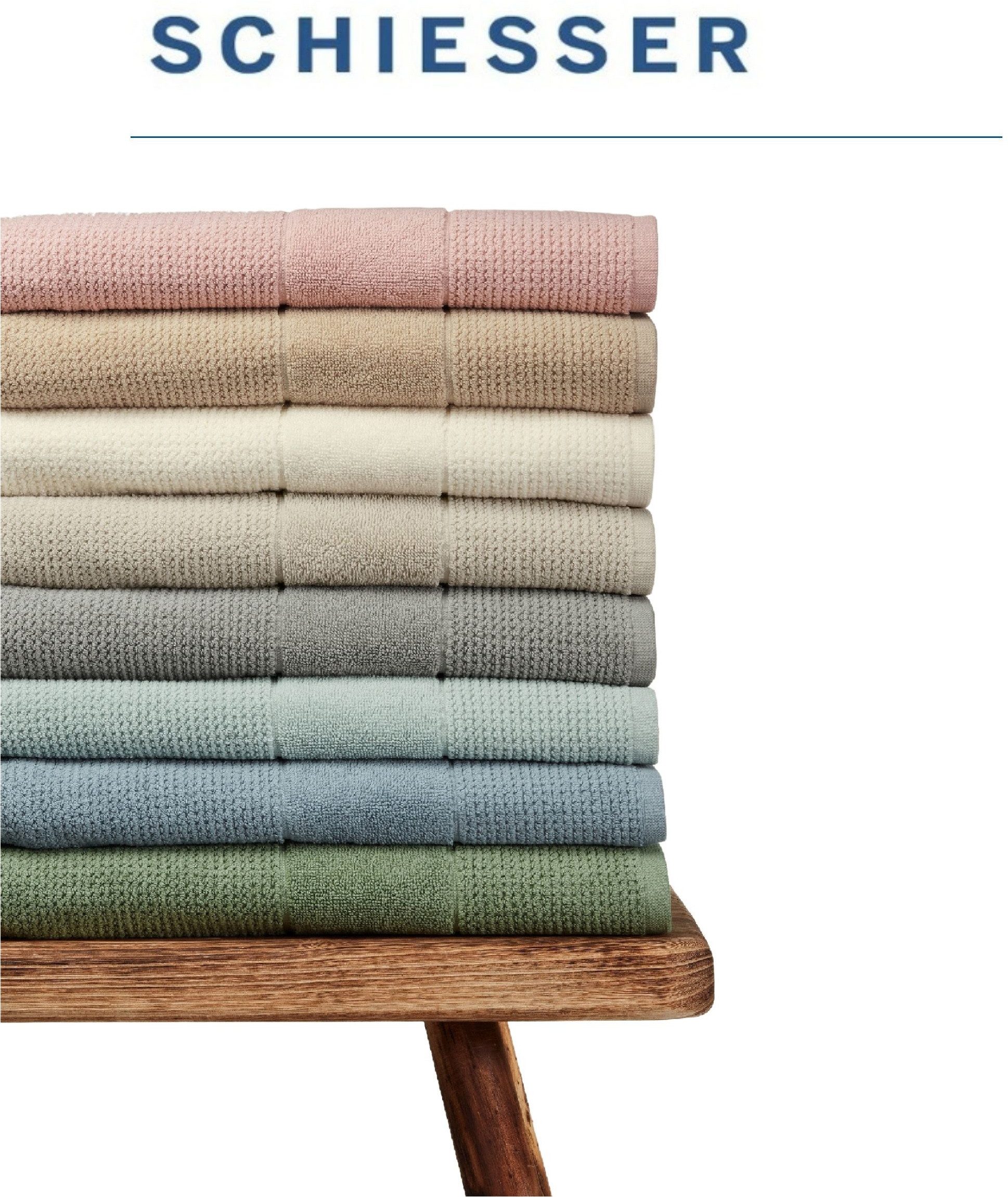 Schiesser Saunatuch Turin in angesagter Reiskornoptik, Frottier (1-St), OEKO-TEX® MADE IN GREEN – Bild 5 von 5