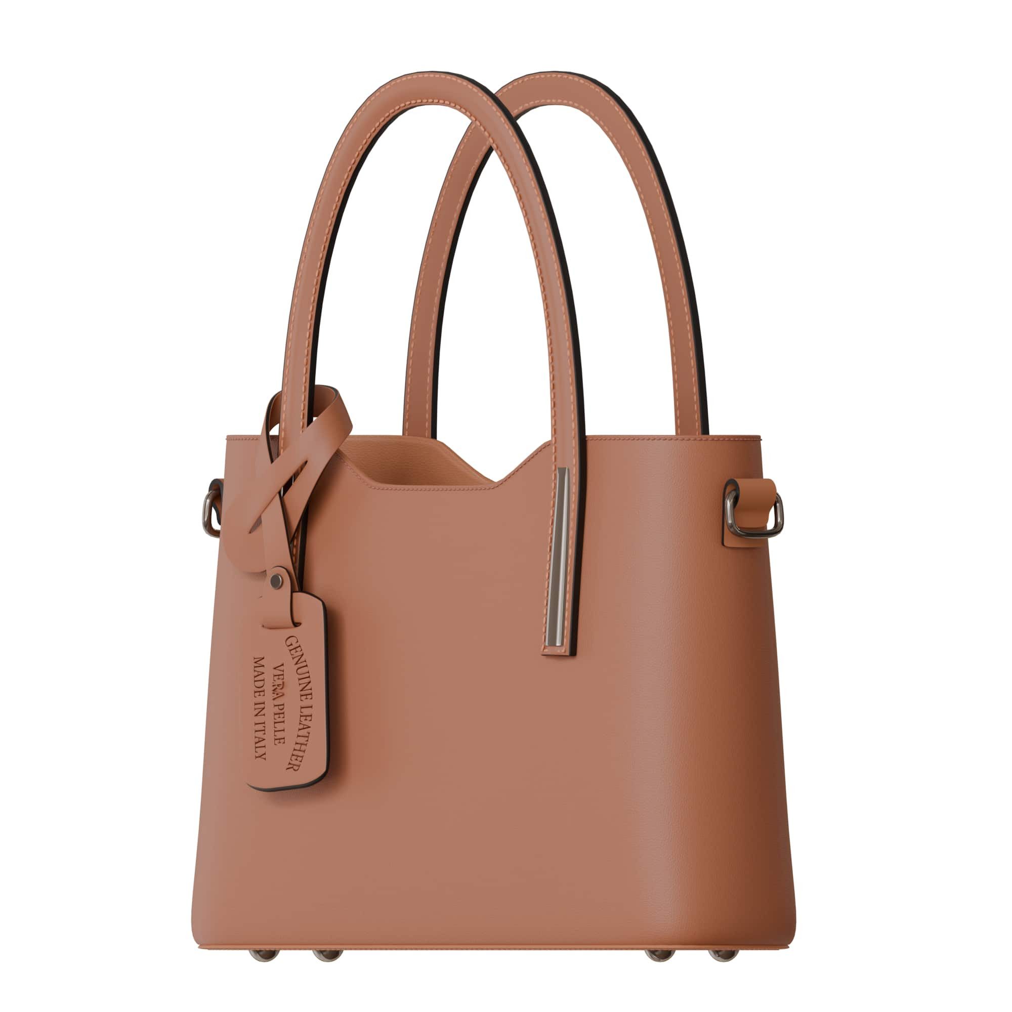 KMISSO Henkeltasche Damen Hand Umhänge Henkel Tasche Feinstes Echt Leder 30637 (1-tlg), im eleganten Look