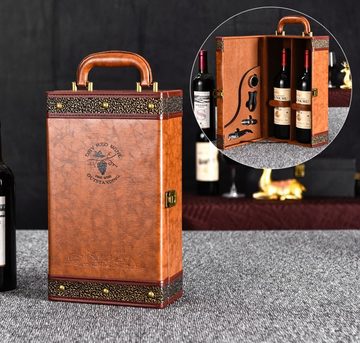 BAYLI Geschenkbox 4-teiliges Sommelier-Set in edler Geschenkbox für 2 Weinflaschen