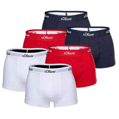 s.Oliver Boxer Herren Boxershorts, 6er Pack - Trunks, Hipsters