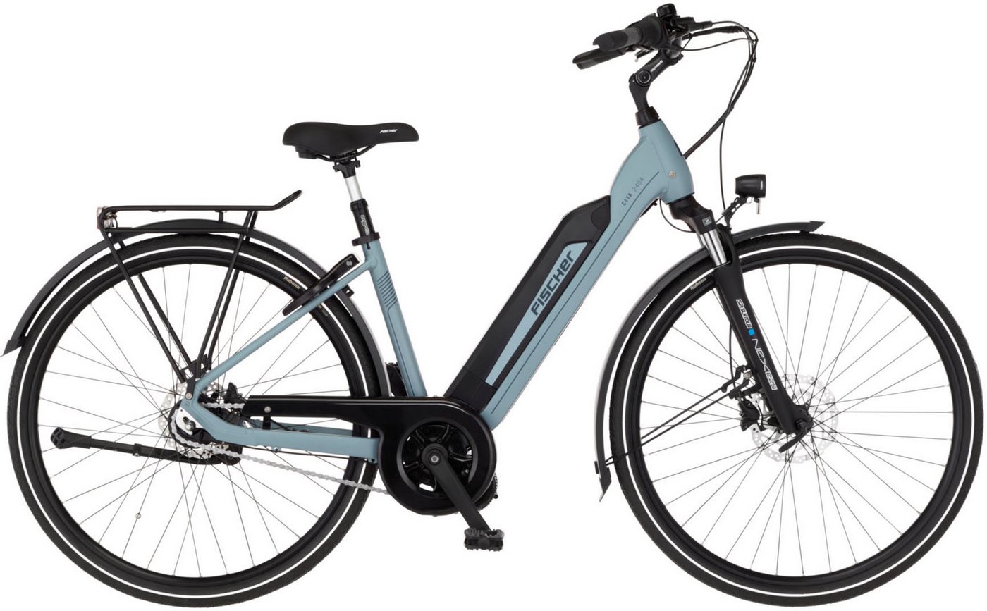 FISCHER Fahrrad E-Bike Cityrad CITA 2404 688 43 ACTIVE, 7 Gang Shimano NEXUS Schaltwerk, Mittelmotor, 688 Wh, (mit Akku-Ladegerät, mit Werkzeug), Pedelec, Elektrofahrrad für Damen und Herren