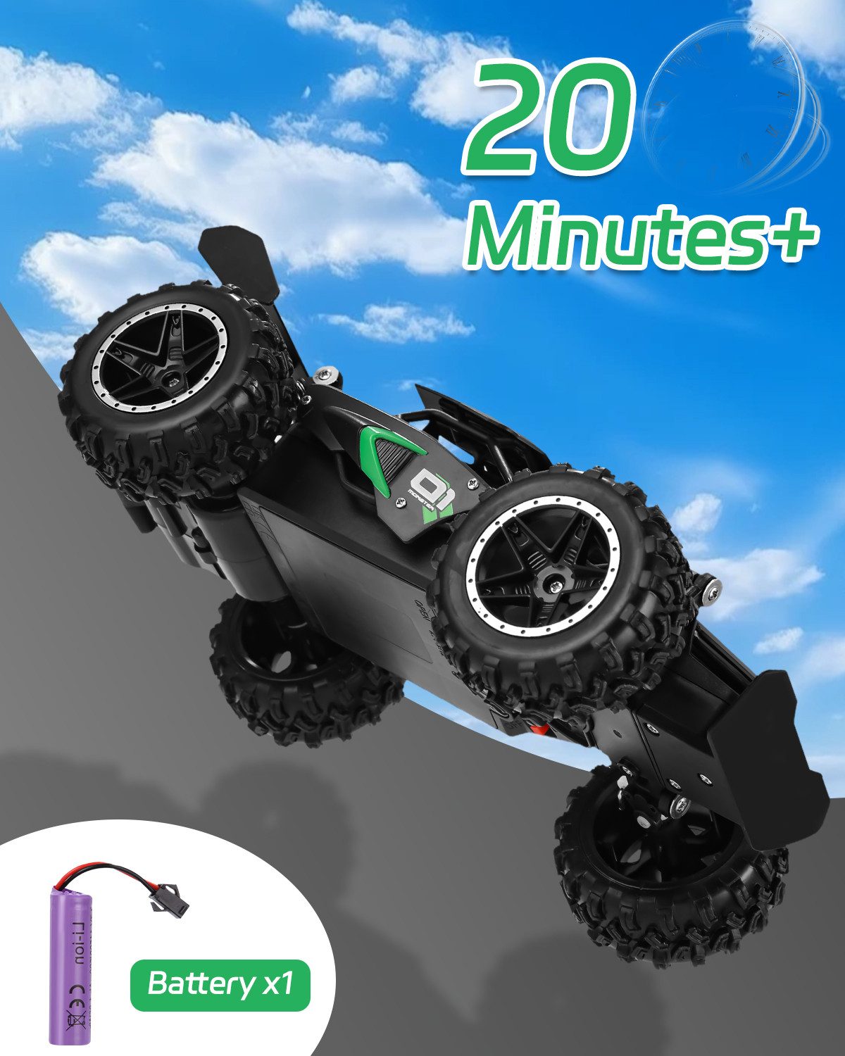 SinLaw RC-Auto Terrain RC Auto,Elektrisches Spielzeugauto,Kinder RC Auto Spielzeug (1-tlg), 2-6 Stunden Dauerbetrieb, Höchstgeschwindigkeit 15km/h