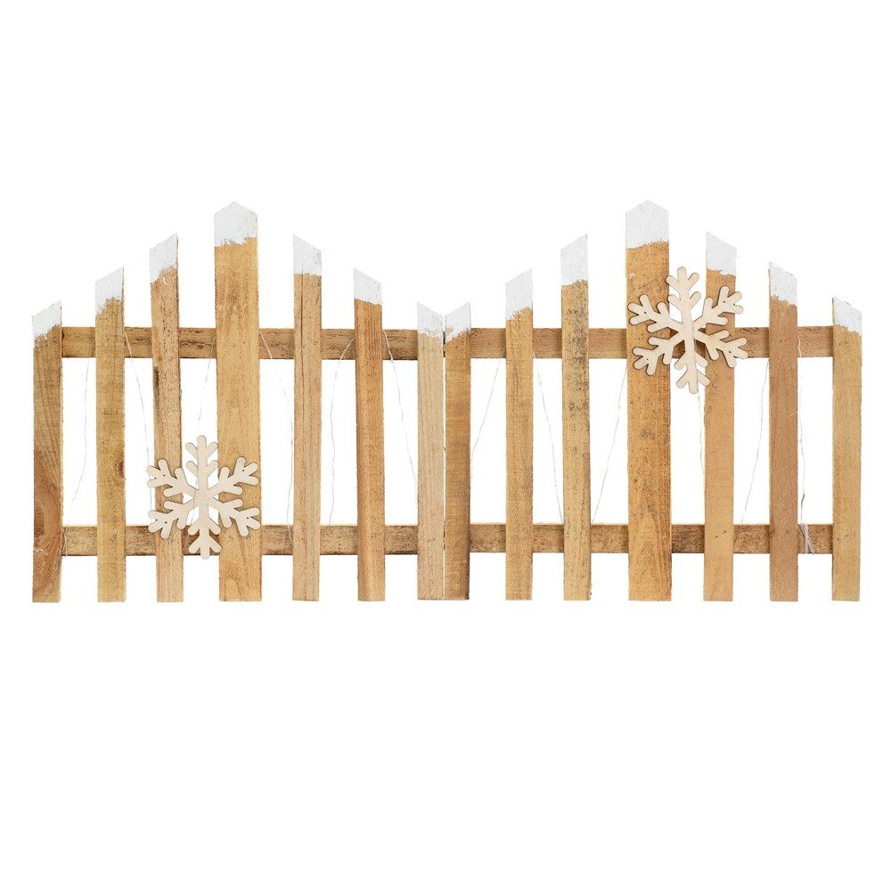 ECD Germany Weihnachtsfigur Deko Holz Zaun Mini Gartenzaun Mini-Lattenzaun günstig online kaufen