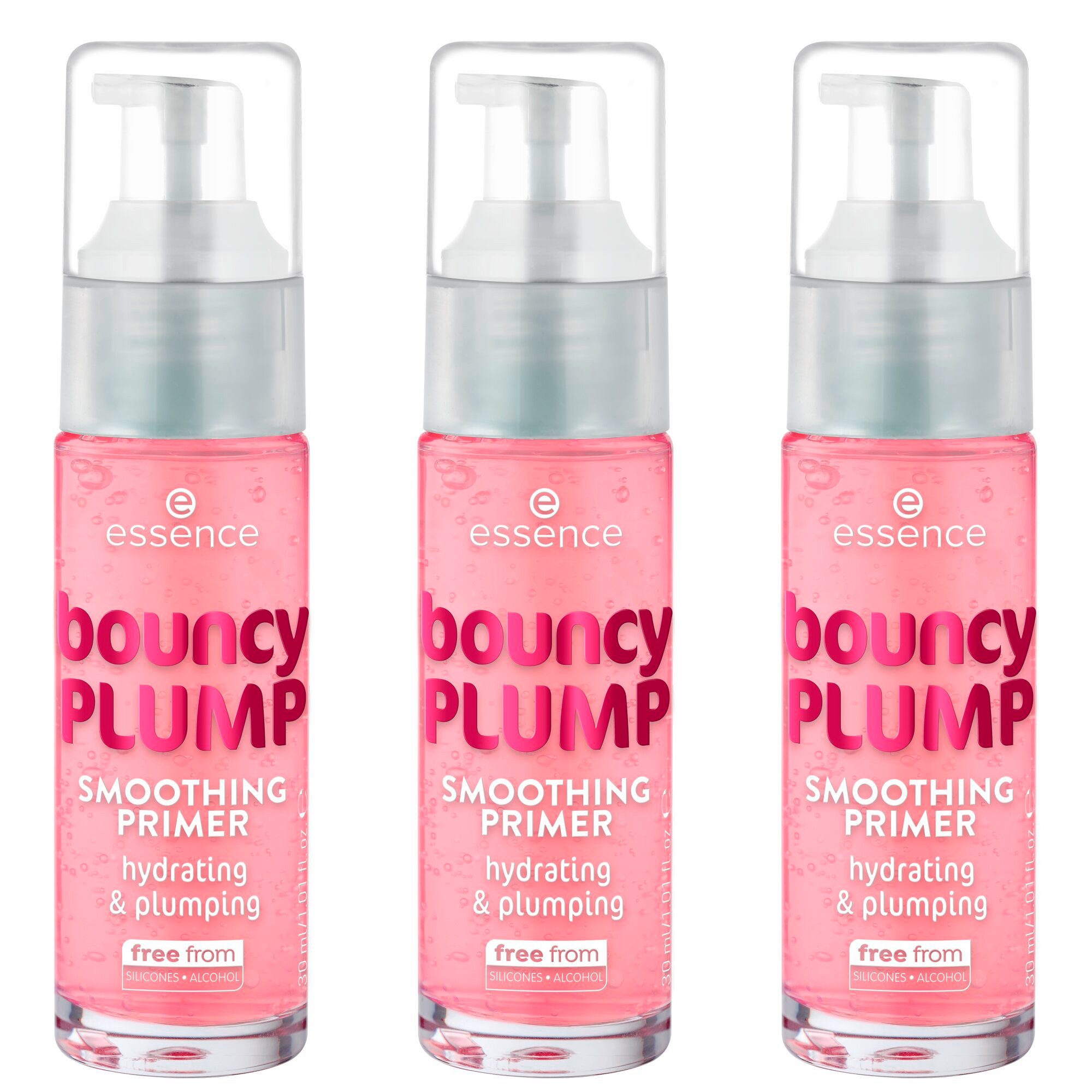 Essence Грунтовки bouncy PLUMP SMOOTHING PRIMER, 3-tlg., 3-tlg., Mousse, grundierend, glättend, frischer Duft